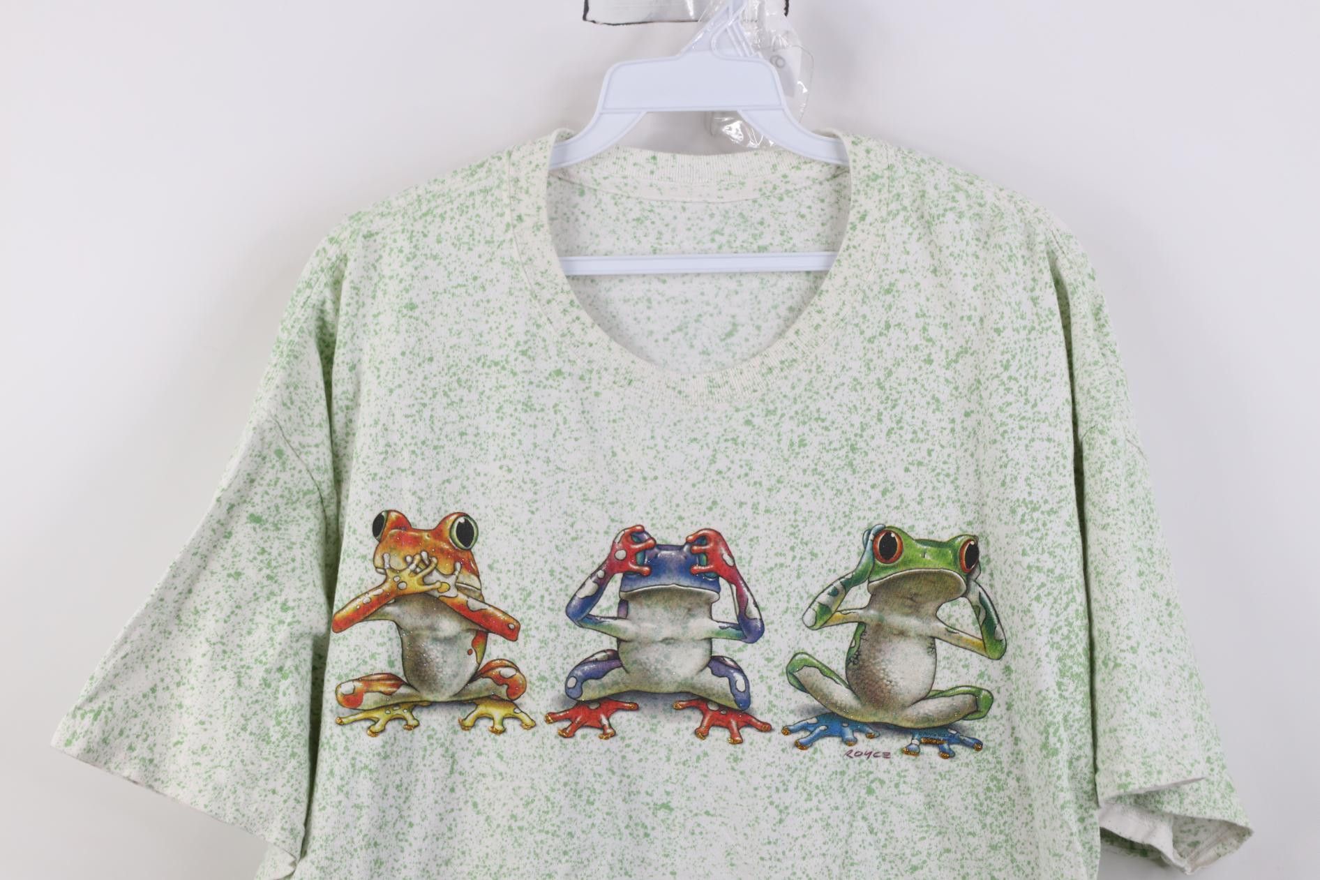 Vintage Vintage 90s Earth Day See No Evil Tree Fog T-Shirt Flecked Size US XL / EU 56 / 4 - 2 Thumbnail