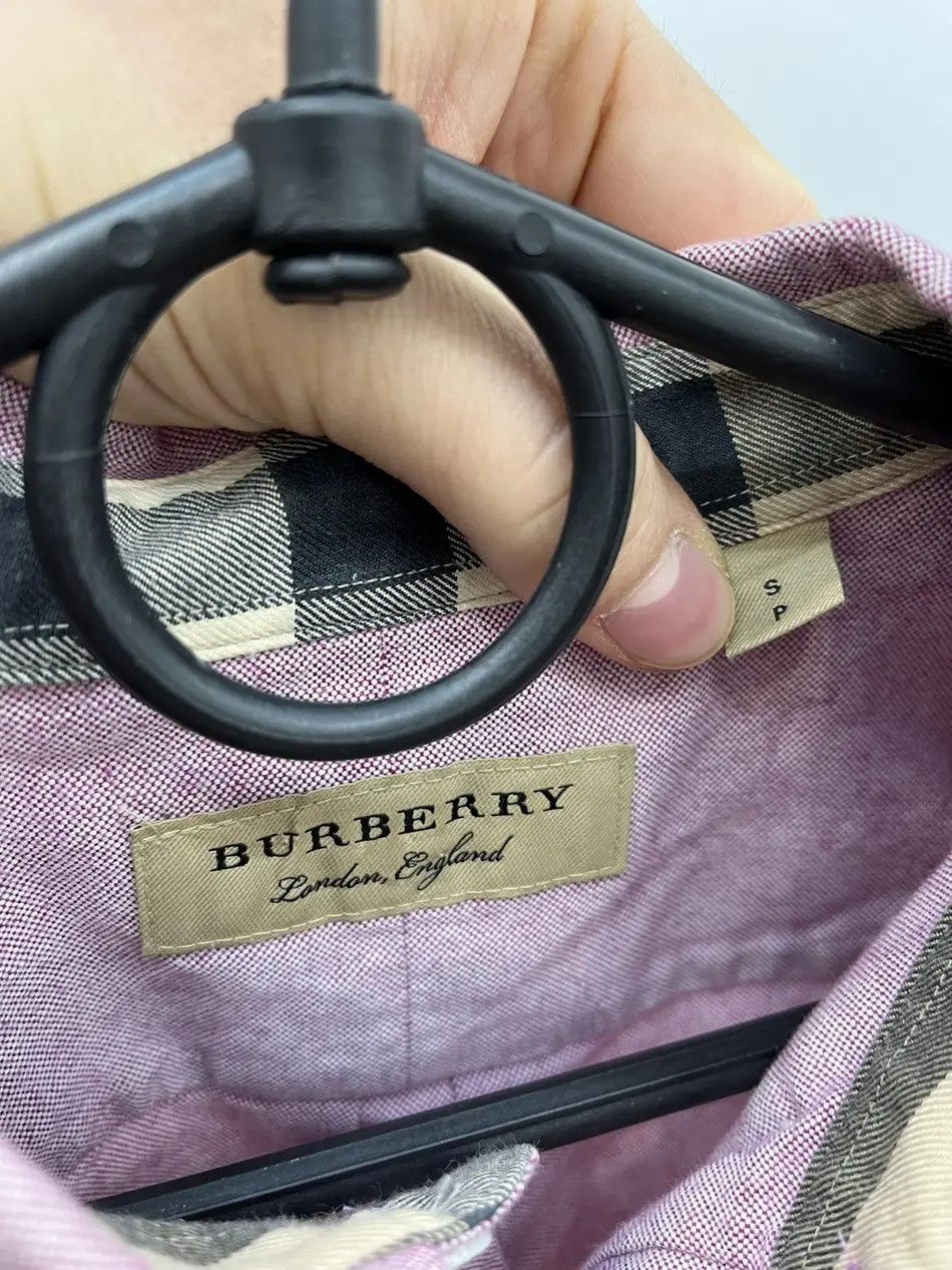 Burberry Burberry London England Logo Embroidered Cotton Shirt Size US S / EU 44-46 / 1 - 2 Thumbnail