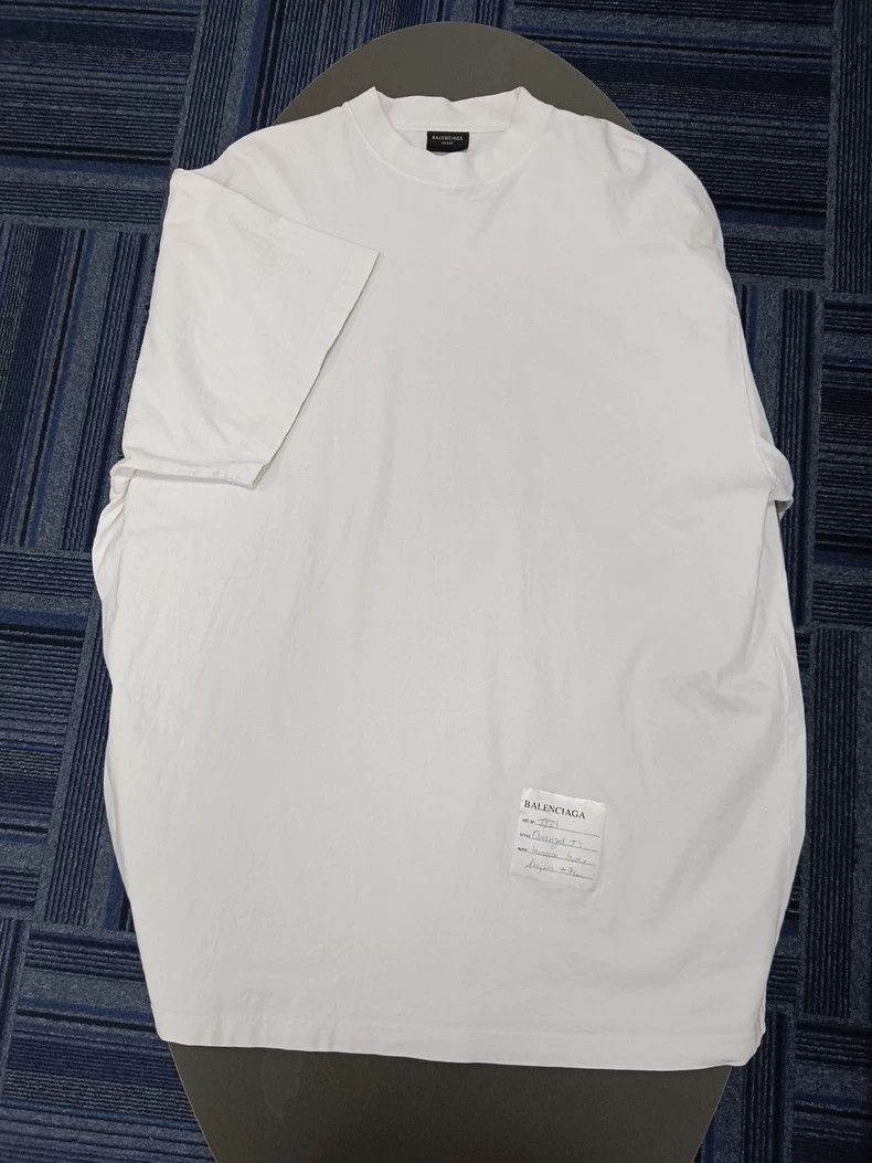 Balenciaga Post-it notes short sleeve T-shirt white