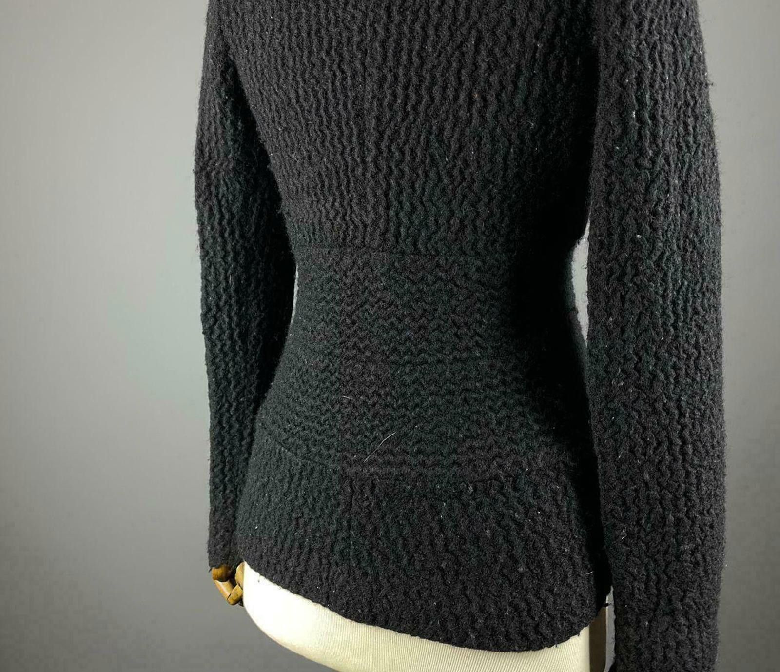 Iro IRO Cody Black Shawl Asymmetric Zip Up Wool Jacket Size 38 Size M / US 6-8 / IT 42-44 - 6 Thumbnail