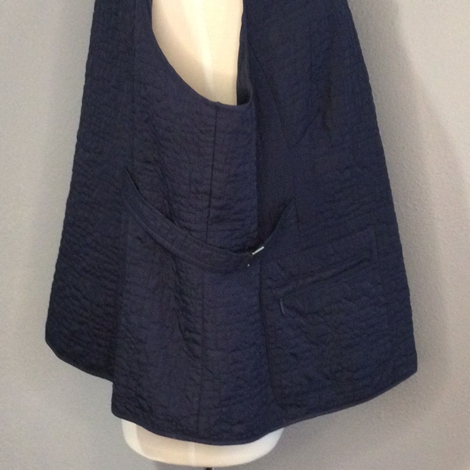 Other Dressbarn Navy Quilted Lined Full Zip Pockets Vest 22/24 Size XXL / US 16-18 / IT 52-54 - 6 Thumbnail
