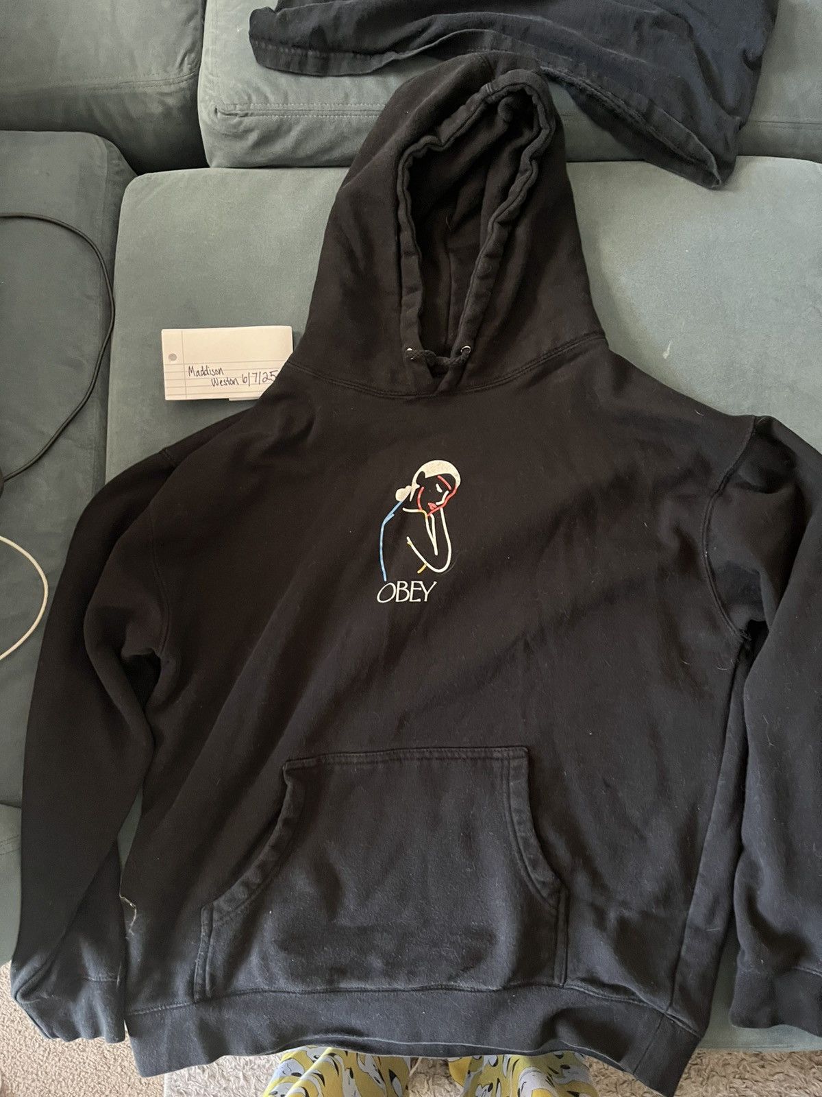 Obey Obey Lady Black Hoodir Size US L / EU 52-54 / 3 - 1 Thumbnail