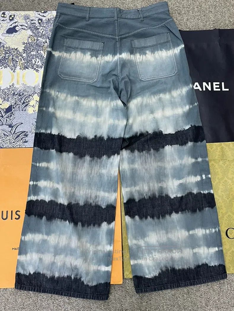 Dior Dior Blue and white tie-dyed jeans Size 26" / US 2 / IT 38 - 2 Thumbnail
