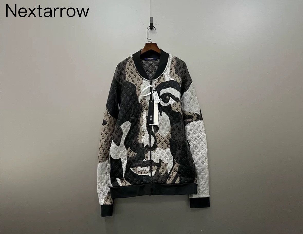 Louis Vuitton Louis Vuitton LV full logo face print baseball jacket Size US XL / EU 56 / 4 - 1 Thumbnail