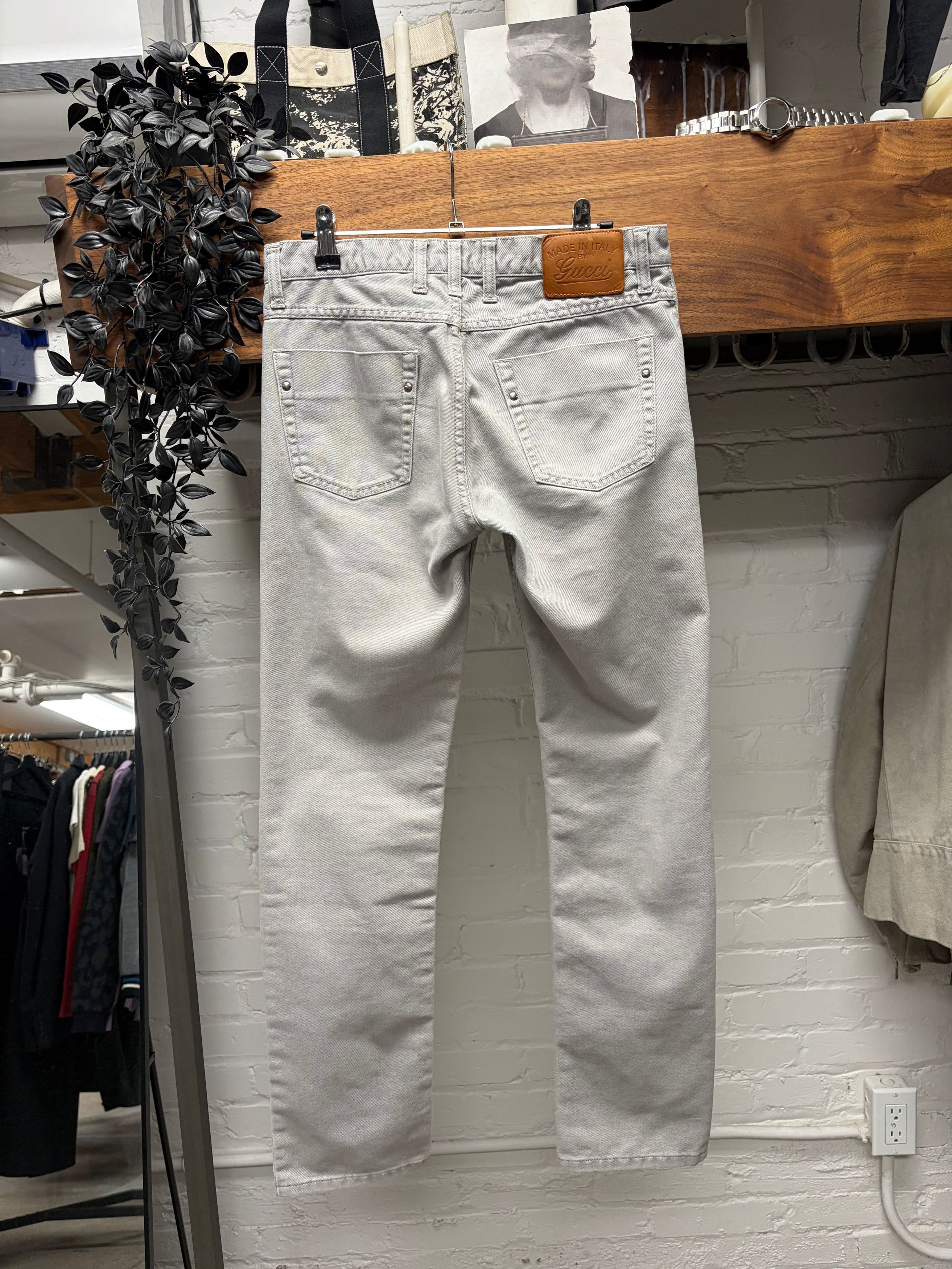 Gucci 2000s Gucci Washed Grey Skinny Jeans Size US 30 / EU 46 - 3 Thumbnail