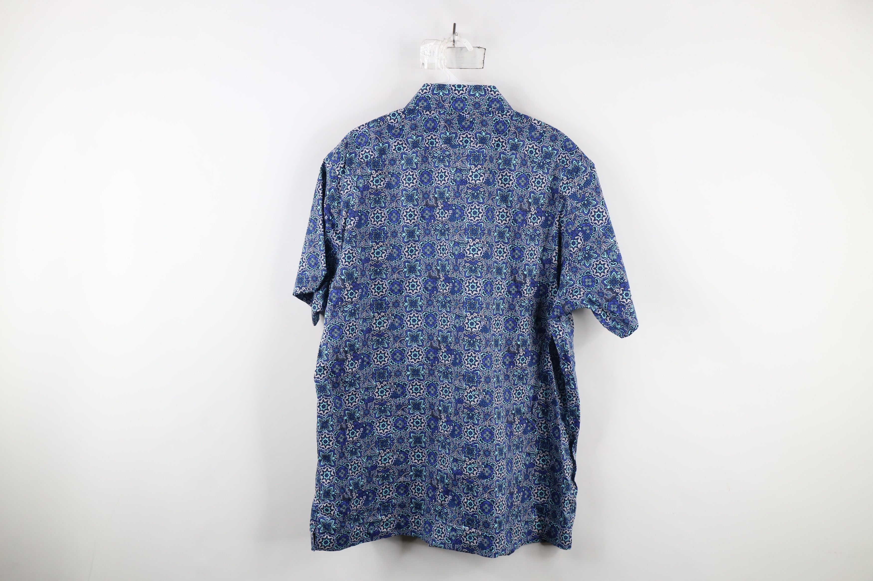 Vintage New Hart Schaffner Marx Geometric Flower Button Shirt Size US L / EU 52-54 / 3 - 8 Thumbnail