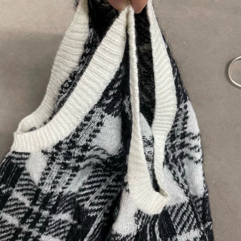 Dior Dior Thousand-bird check black and white sweater vest Size XS / US 0-2 / IT 36-38 - 5 Thumbnail