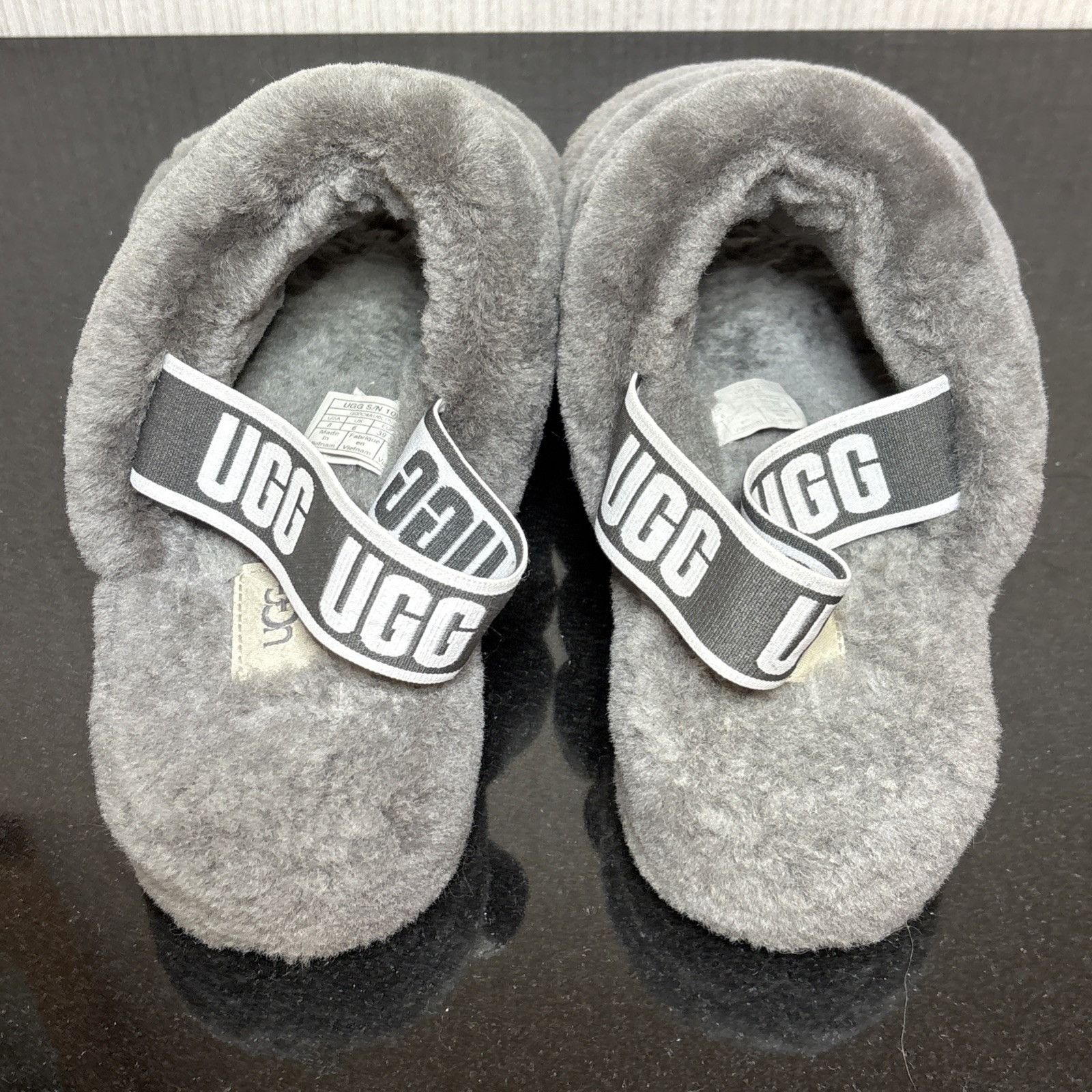 Ugg UGG Fluff Yeah Slide Slippers Womens Size 8 US 1095119 Gray Size US 8 / IT 38 - 4 Thumbnail