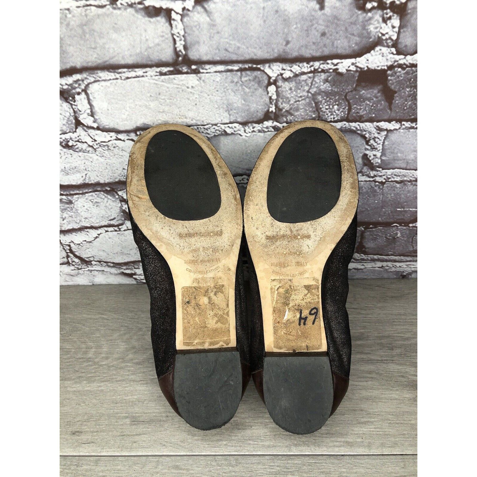 Other Anyi Lu Cate Brown Metallic Flecked Suede Leather Cap Toe Ba Size US 10 / IT 40 - 24 Thumbnail