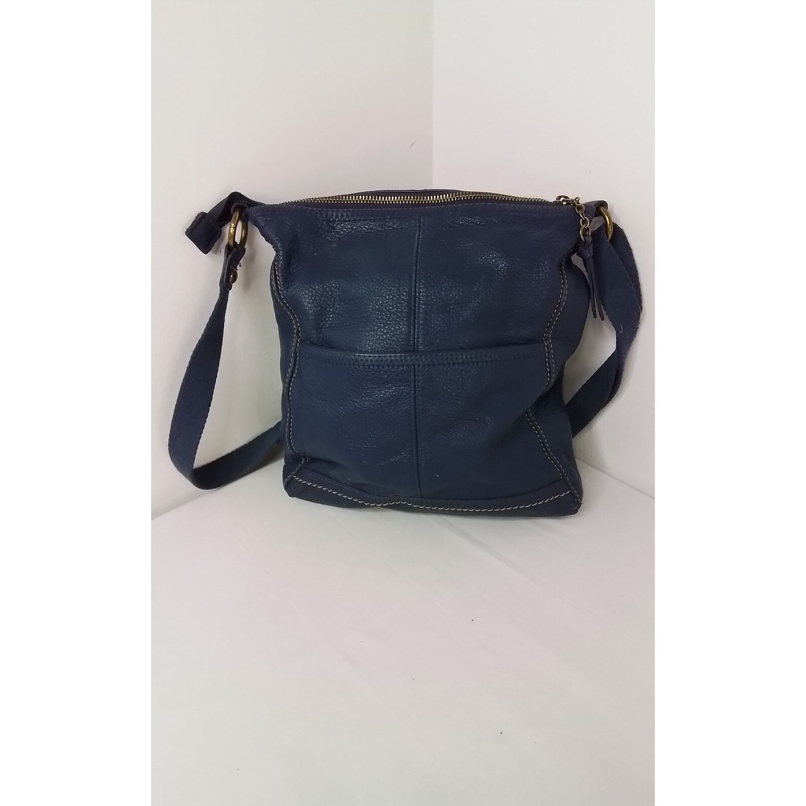 The Sak The Sak Leather Handbag Blue Purse #W2657 Size ONE SIZE - 6 Thumbnail