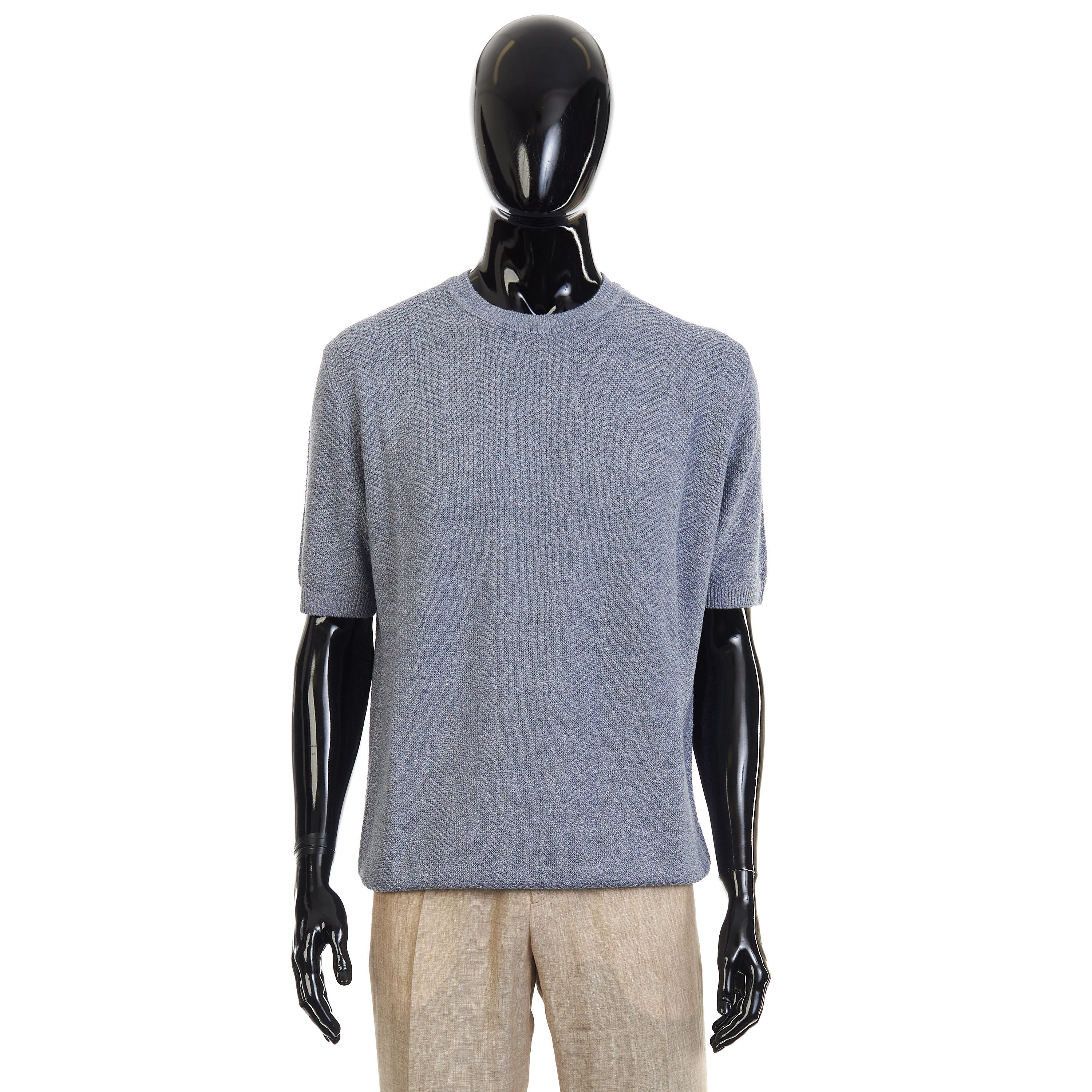 Other Brett Johnson Silk & Linen T-Shirt, Herringbone Knit Size US S / EU 44-46 / 1 - 1 Thumbnail