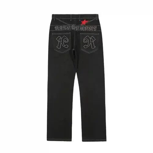 Designer × Japanese Brand × Vintage baggy hiphop skate pattern y2k jeans Size US 32 / EU 48 - 3 Thumbnail