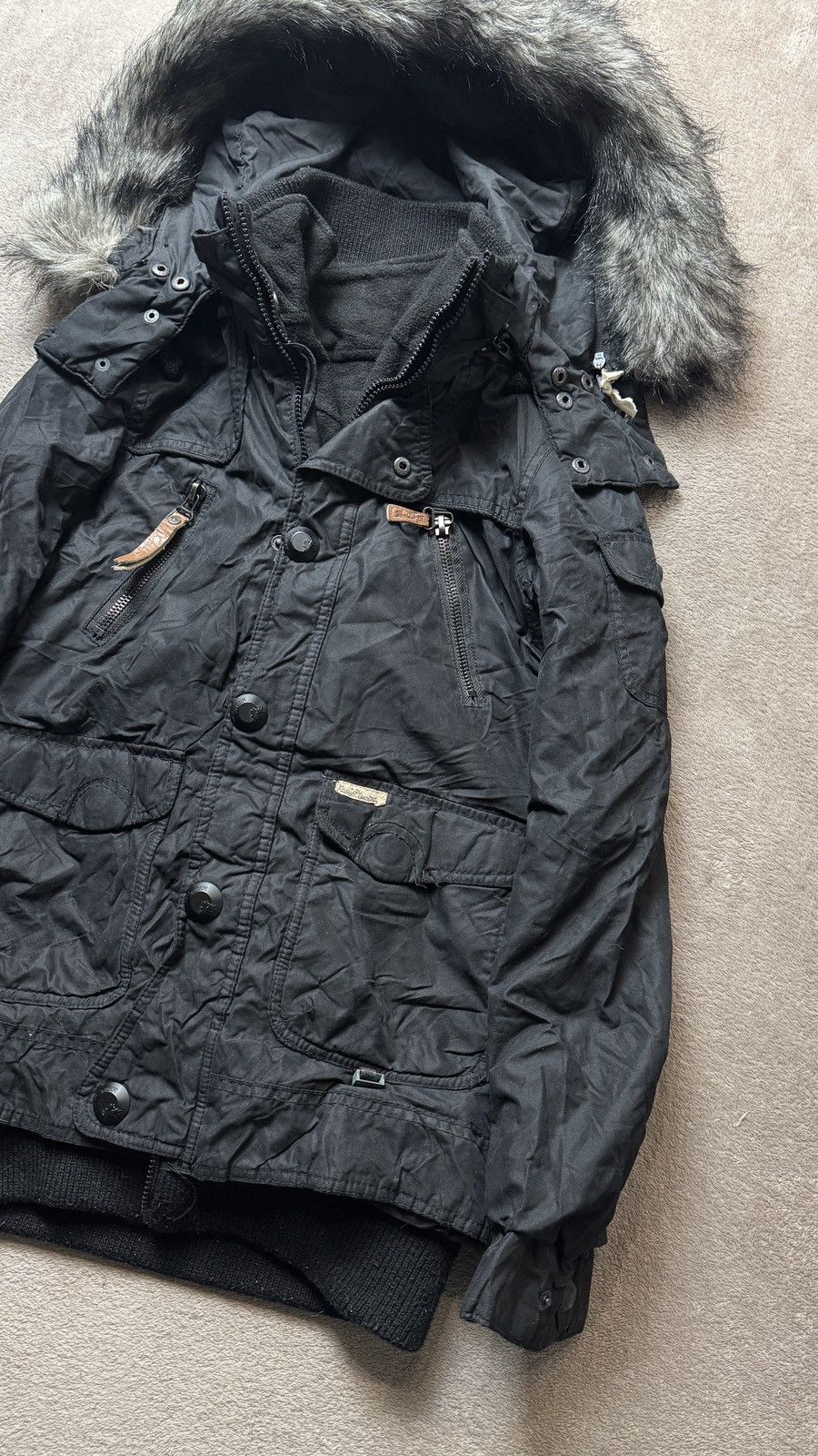 Japanese Brand Khujo faded Fur Hood Jacket ifsixwasnine LGB goa Abercrombie Size US M / EU 48-50 / 2 - 5 Thumbnail