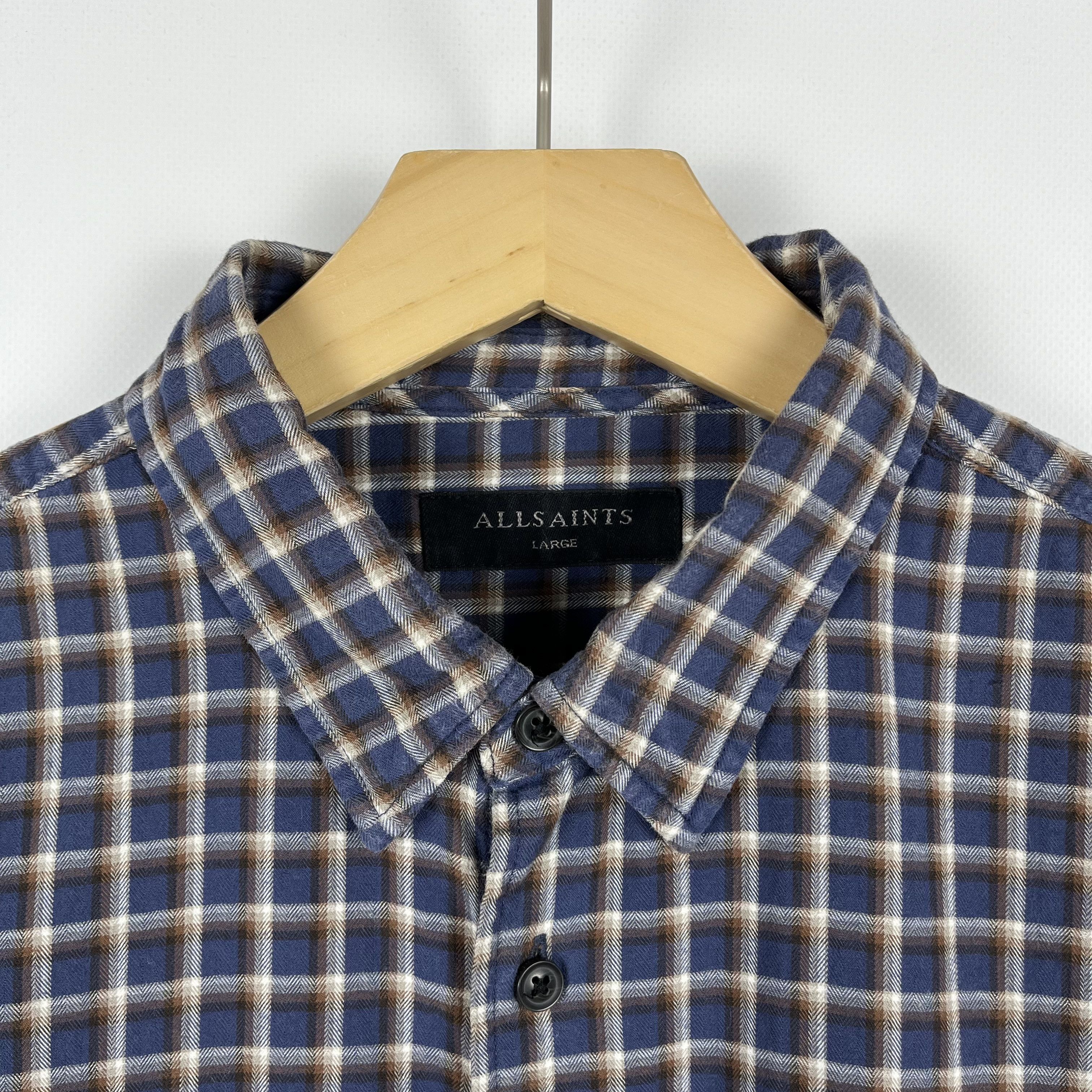 Allsaints Designer AllSaints Deming Long Sleeve Button Up Shirt Size US L / EU 52-54 / 3 - 8 Thumbnail