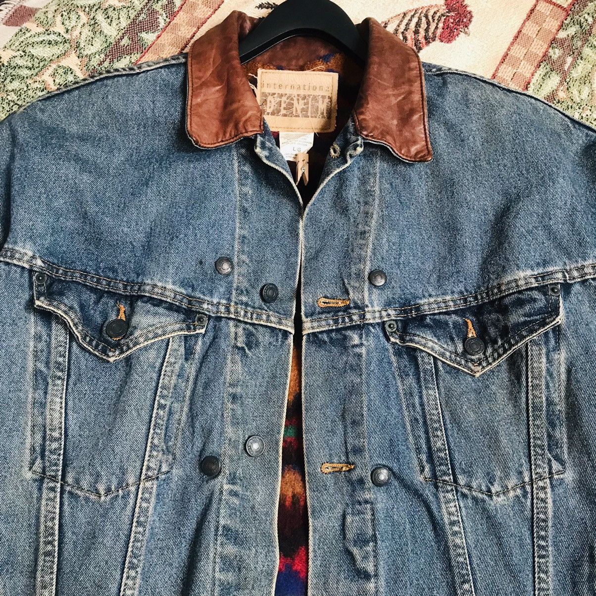 Vintage Vintage Internationa Denim Jacket Size US L / EU 52-54 / 3 - 3 Thumbnail