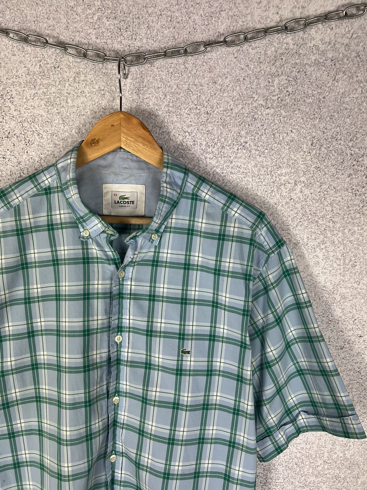 Lacoste Vintage Lacoste Check Shirt Short Sleeve Size US L / EU 52-54 / 3 - 2 Thumbnail