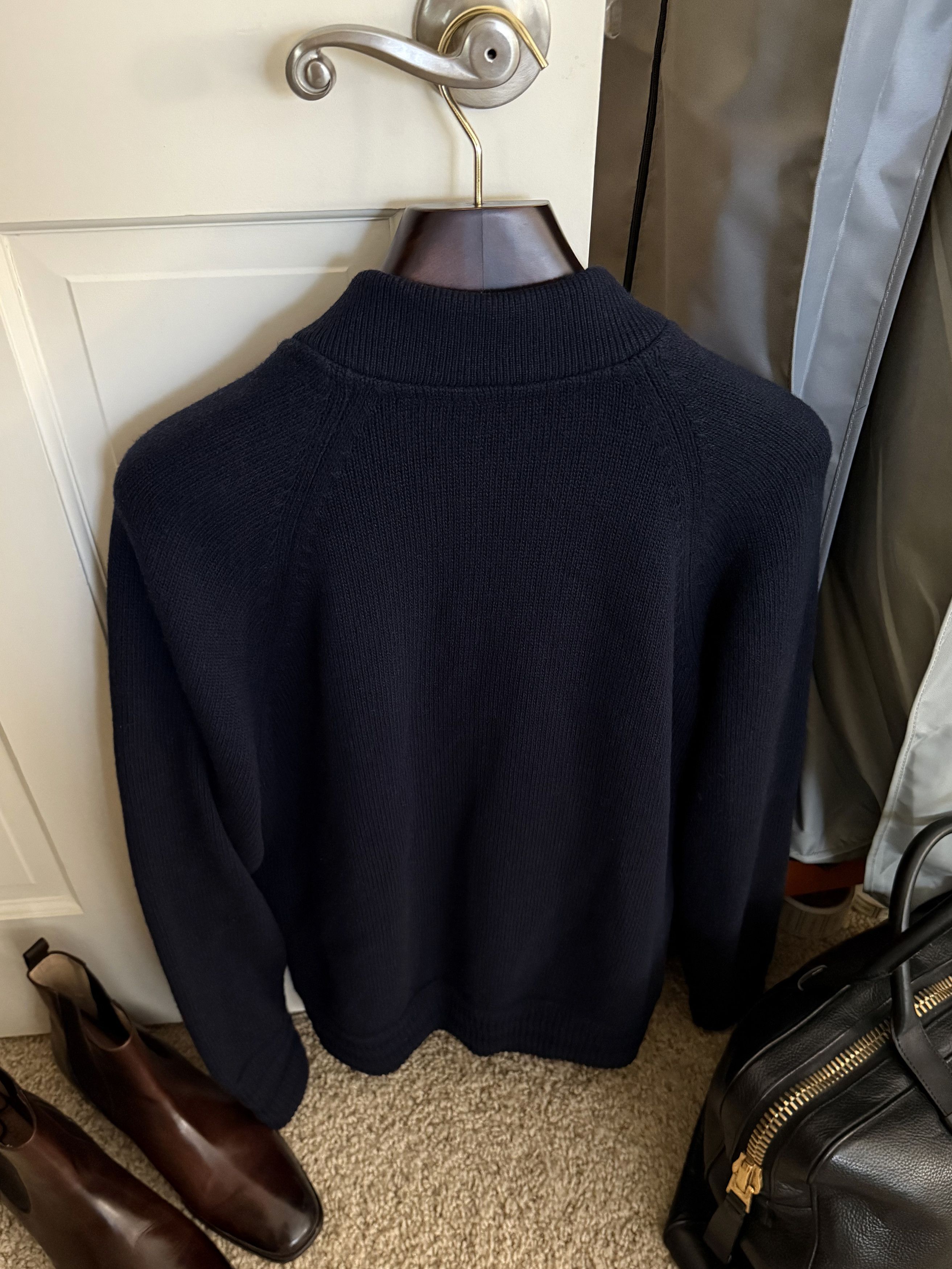 Berluti Fits L, Rare Haider (new designer of TOM FORD) Suede Knit Size US XL / EU 56 / 4 - 16 Thumbnail