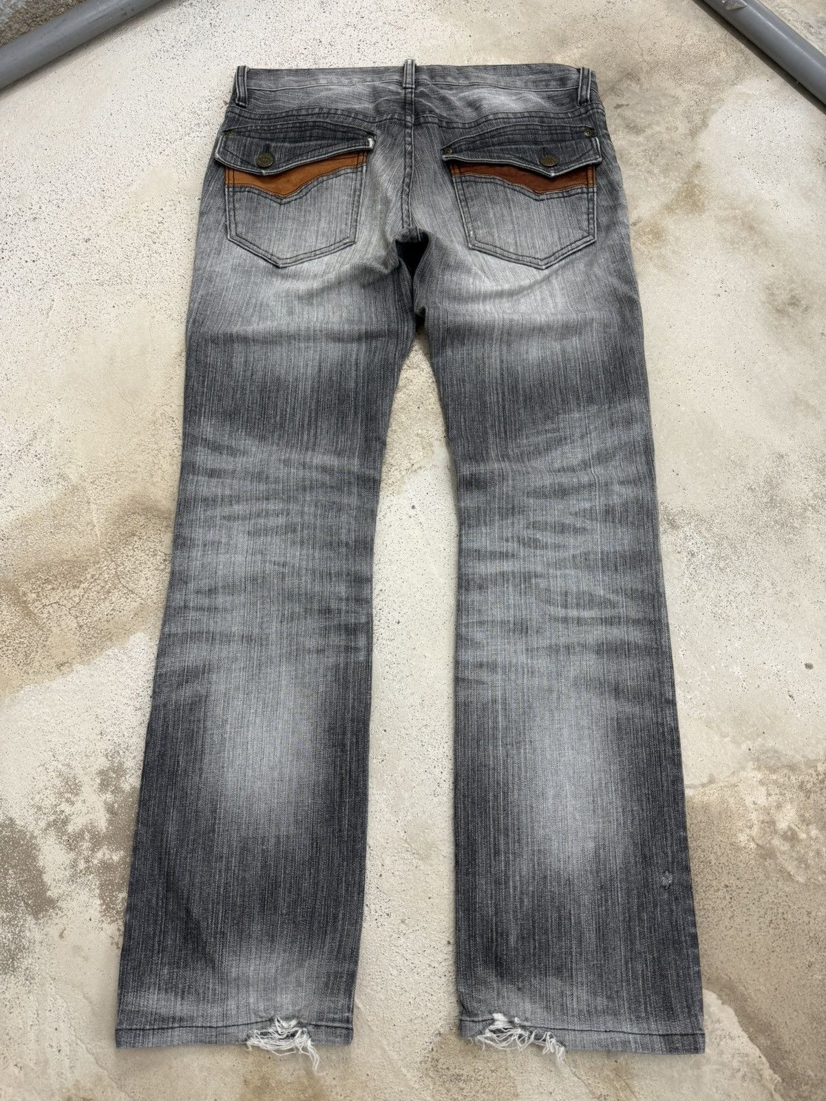 Nicole Club Monsieur Nicole 1974 Whisker Straight Leg Distressed Pants Size US 32 / EU 48 - 2 Thumbnail