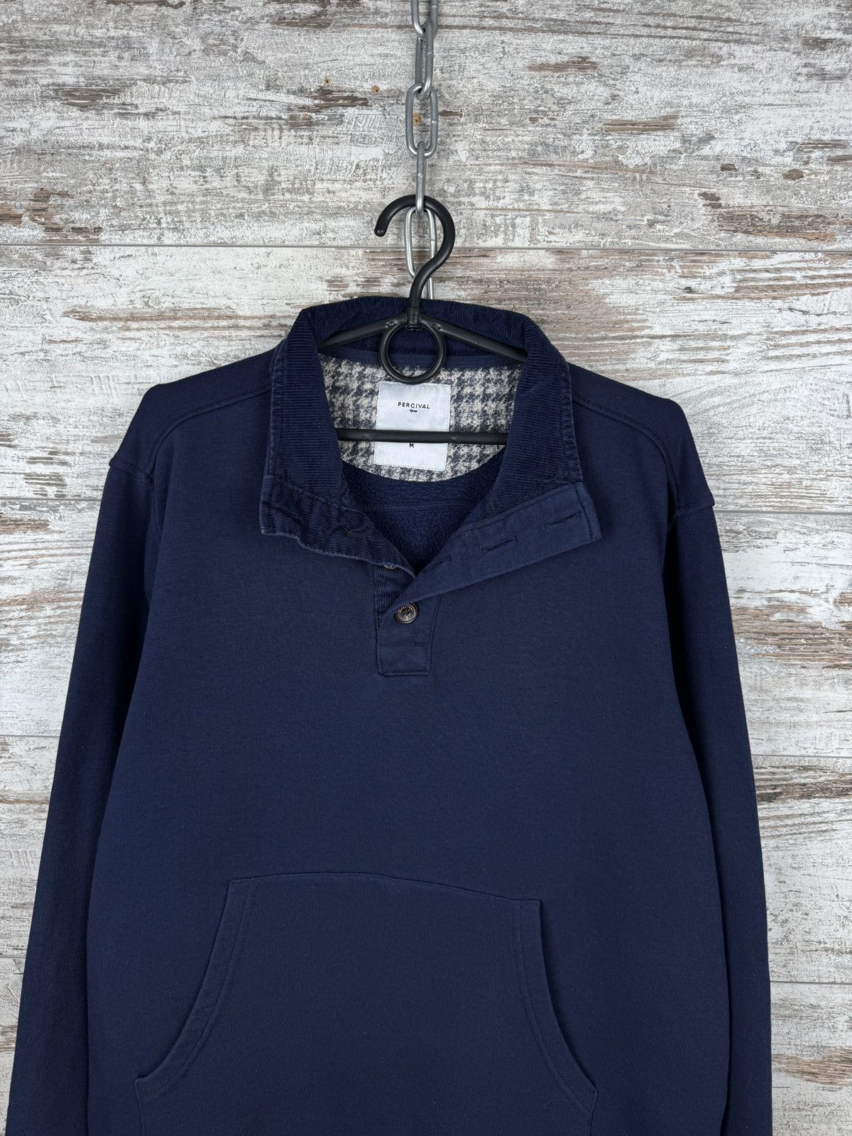 Percival Mens Vintage Percival zip sweatshirt knitted jacket navy Size US M / EU 48-50 / 2 - 2 Thumbnail