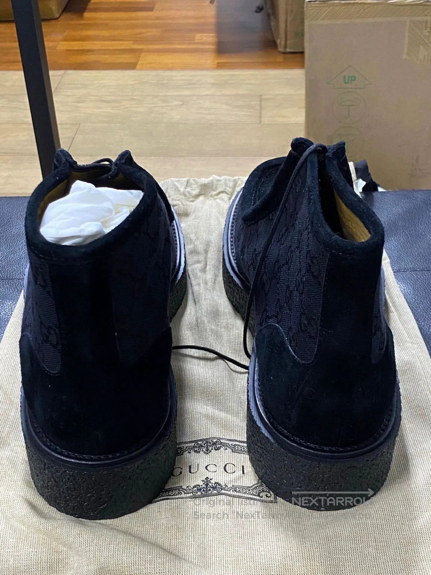 Gucci gucci men's black high-top logo shoes. Size US 8 / EU 41 - 5 Thumbnail