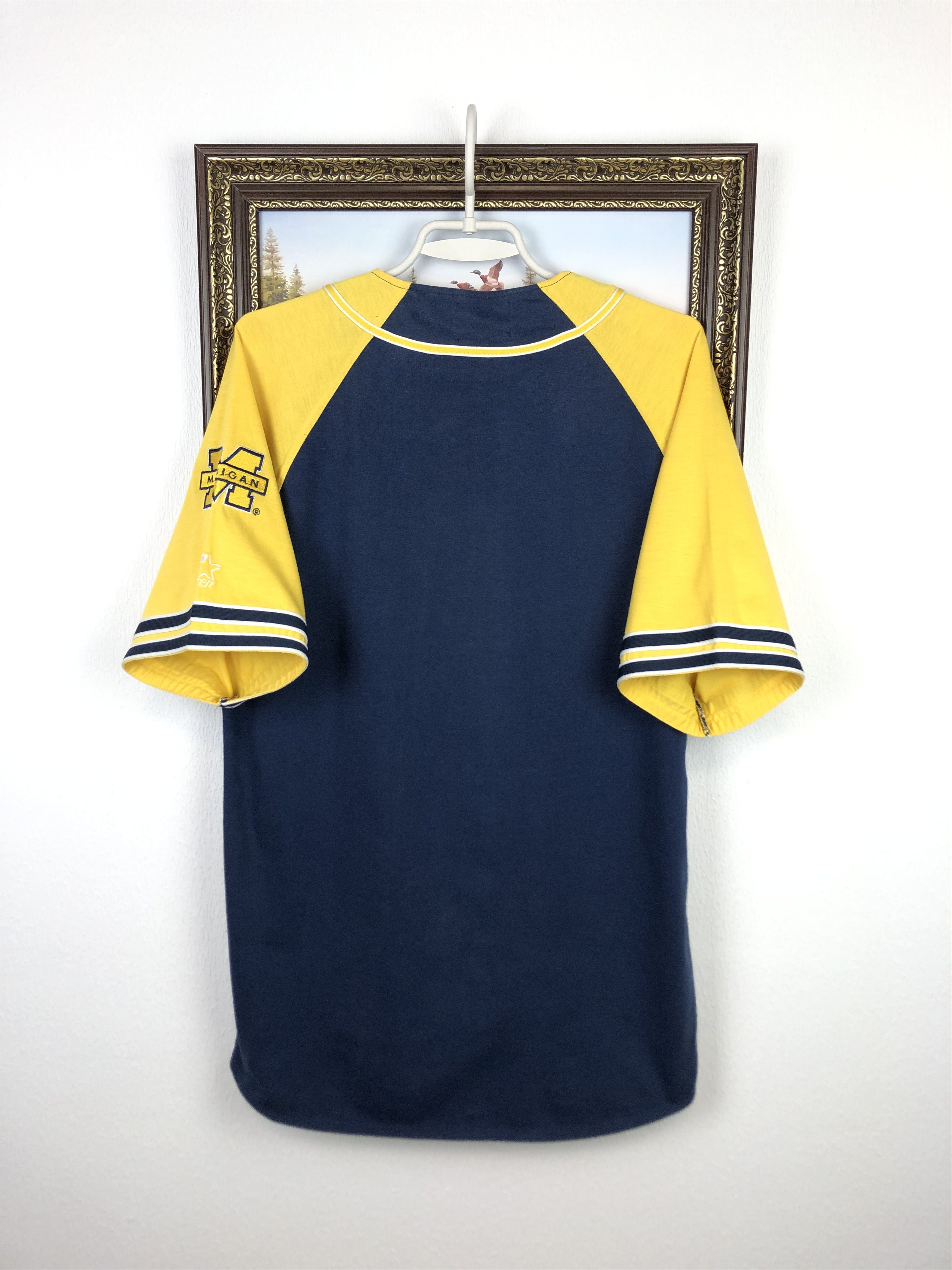 Starter Vintage 90's Starter Michigan Wolverines Baseball Jersey Tee Size US M / EU 48-50 / 2 - 8 Thumbnail