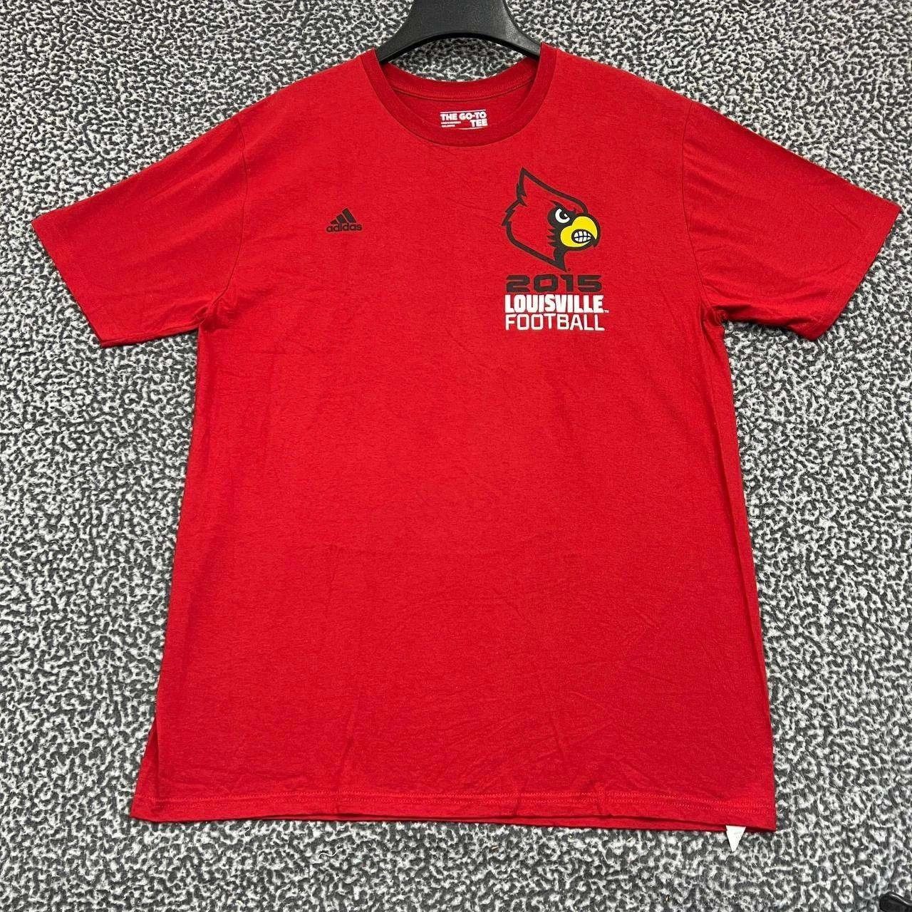 Adidas Louisville Cardinals Shirt Men Red Adidas Crew Neck Cotton L Size US L / EU 52-54 / 3 - 2 Thumbnail