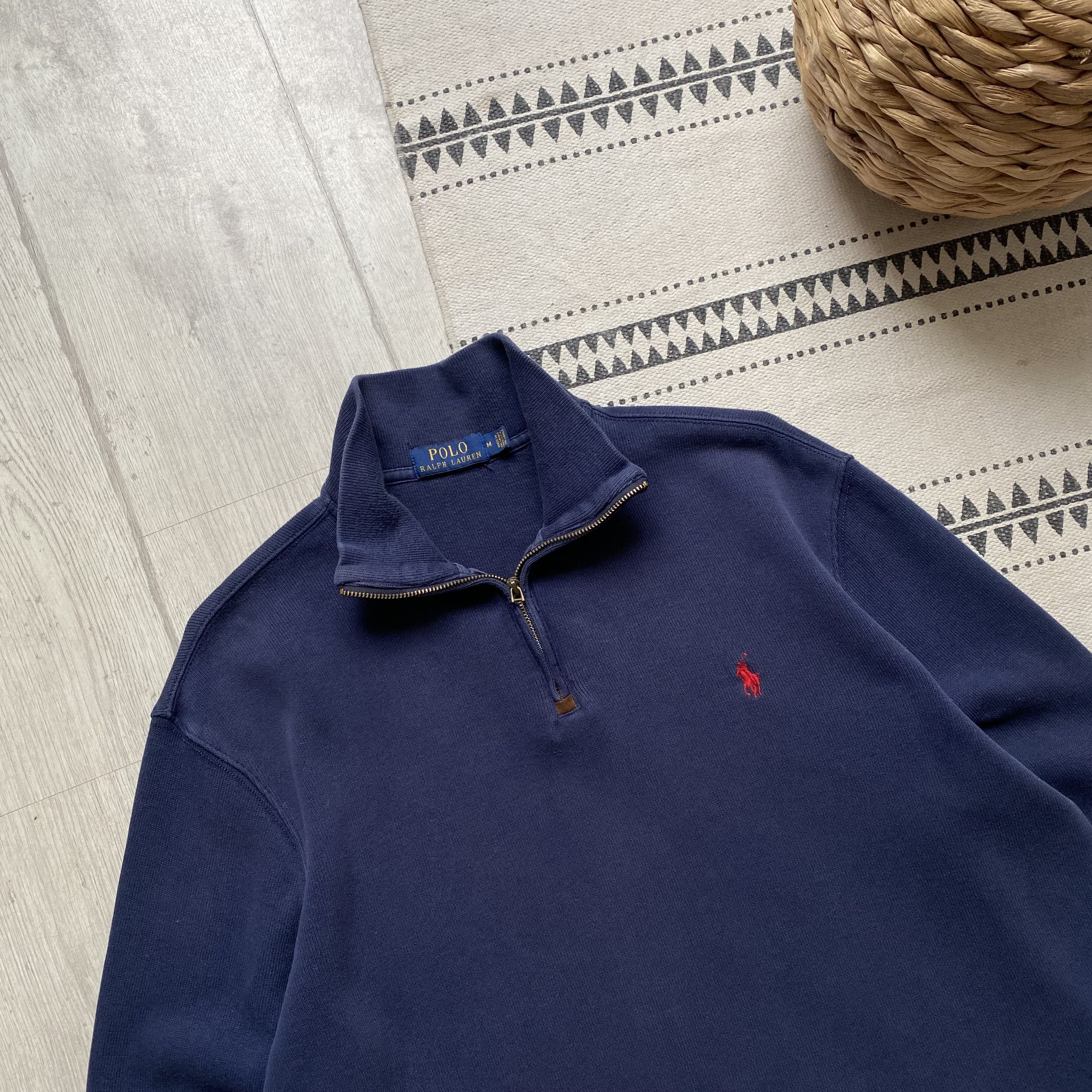Polo Ralph Lauren Distressed Vintage Polo Ralph Lauren Sweater ¼ zip Faded Size US M / EU 48-50 / 2 - 3 Thumbnail