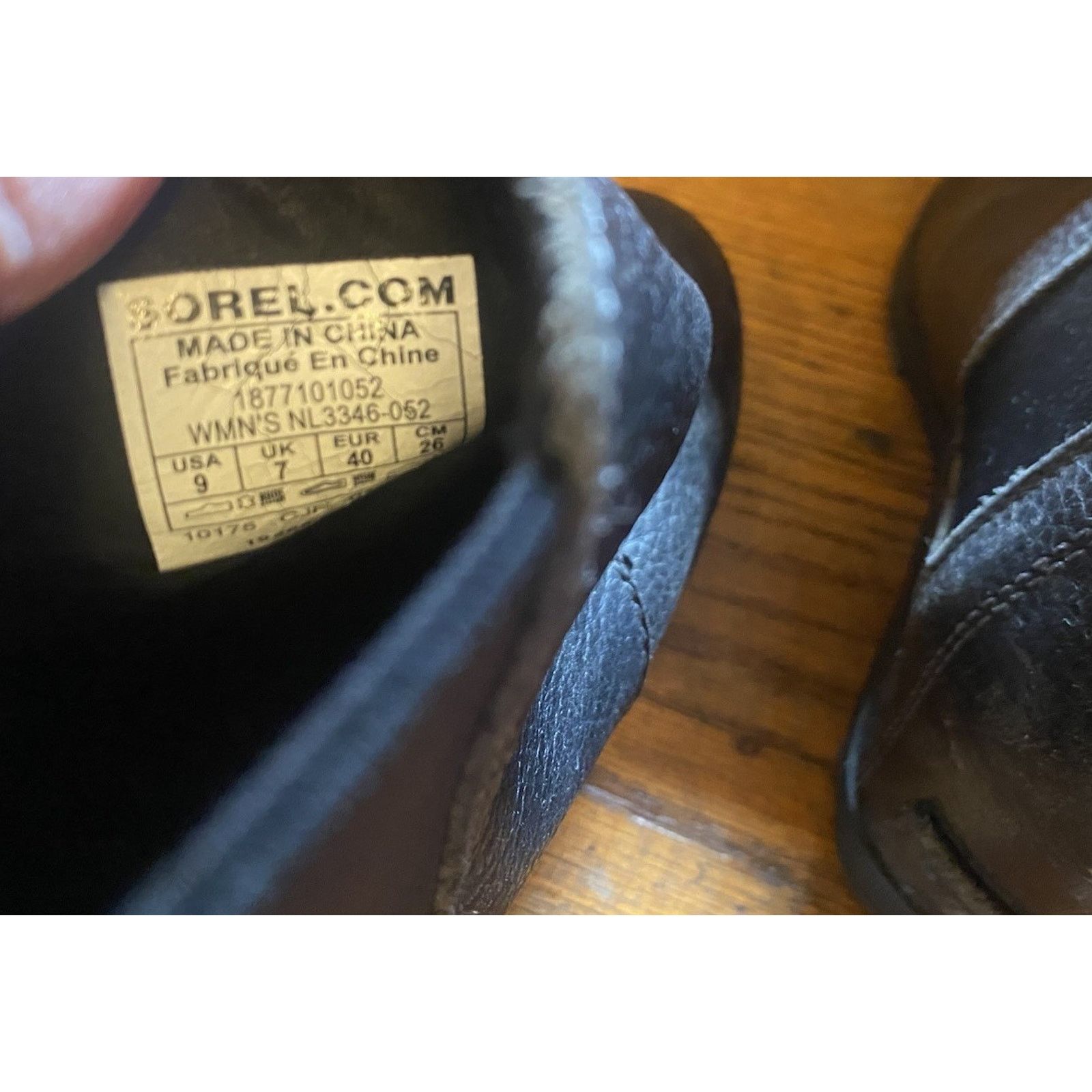 SOREL Sorel Boots Womens 9 Joan of Arctic II Black Leather Wedge Size US 9 / IT 39 - 4 Thumbnail