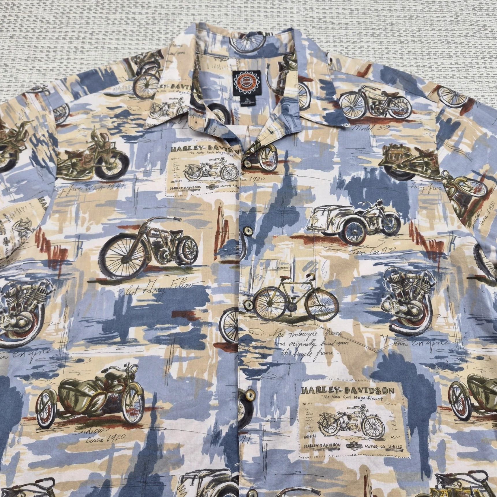 Harley Davidson Harley-Davidson Button Up Shirt Mens Large Biker Casual Hawaiian Motorcycle Shirt Size US L / EU 52-54 / 3 - 4 Thumbnail