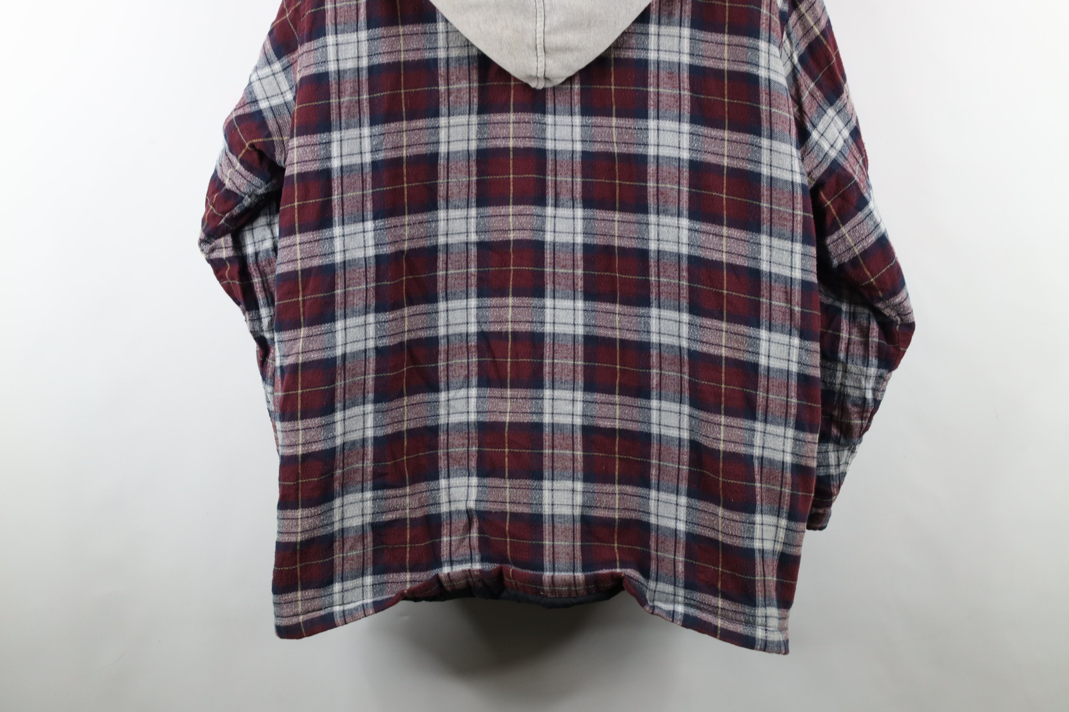 Vintage × Wrangler Vintage Wrangler Hooded Flannel Shirt Jacket Jac Shirt Size US XXL / EU 58 / 5 - 15 Thumbnail