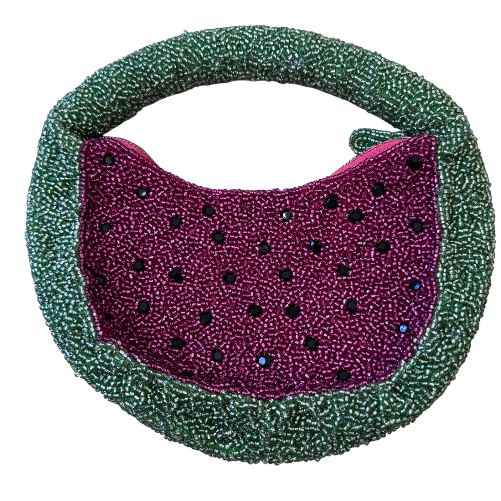 Anthropologie ANTHROPOLOGIE The Tate Beaded Bag: Fruit Edition Watermelon Size ONE SIZE - 5 Thumbnail