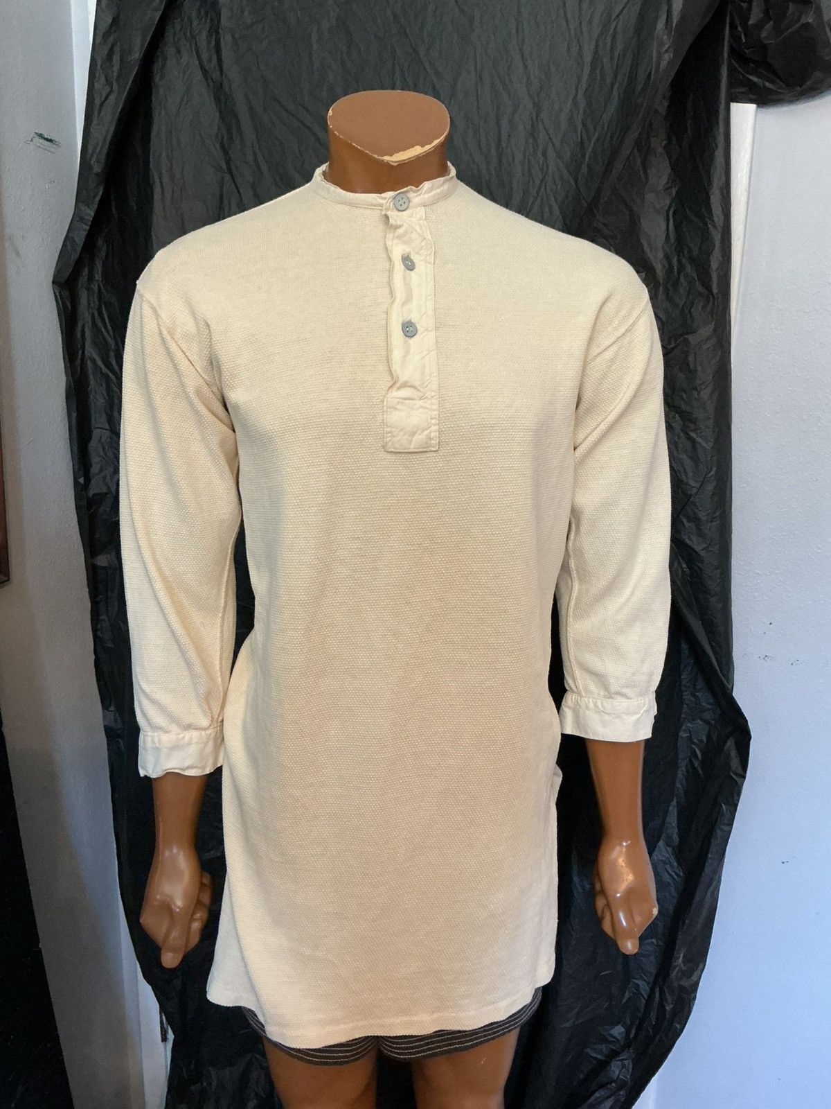 Vintage Vintage Long Johns Thermal Nightshirt Baselayer Henley Shirt Size US S / EU 44-46 / 1 - 8 Thumbnail