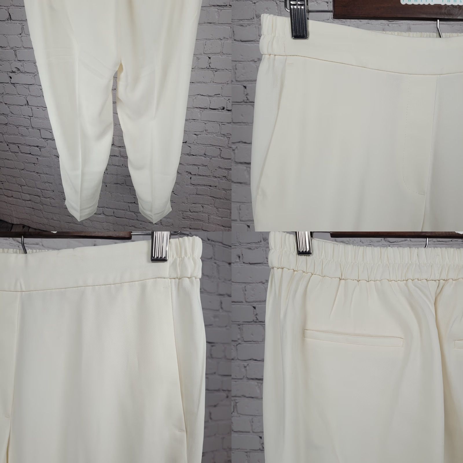 J.Crew J.Crew Ivory Jamie Pant Mid Rise Pull On Lightweight Tapered Ankle 4 (28x27) Womens Pants Size 27" / US 4 / IT 40 - 8 Thumbnail