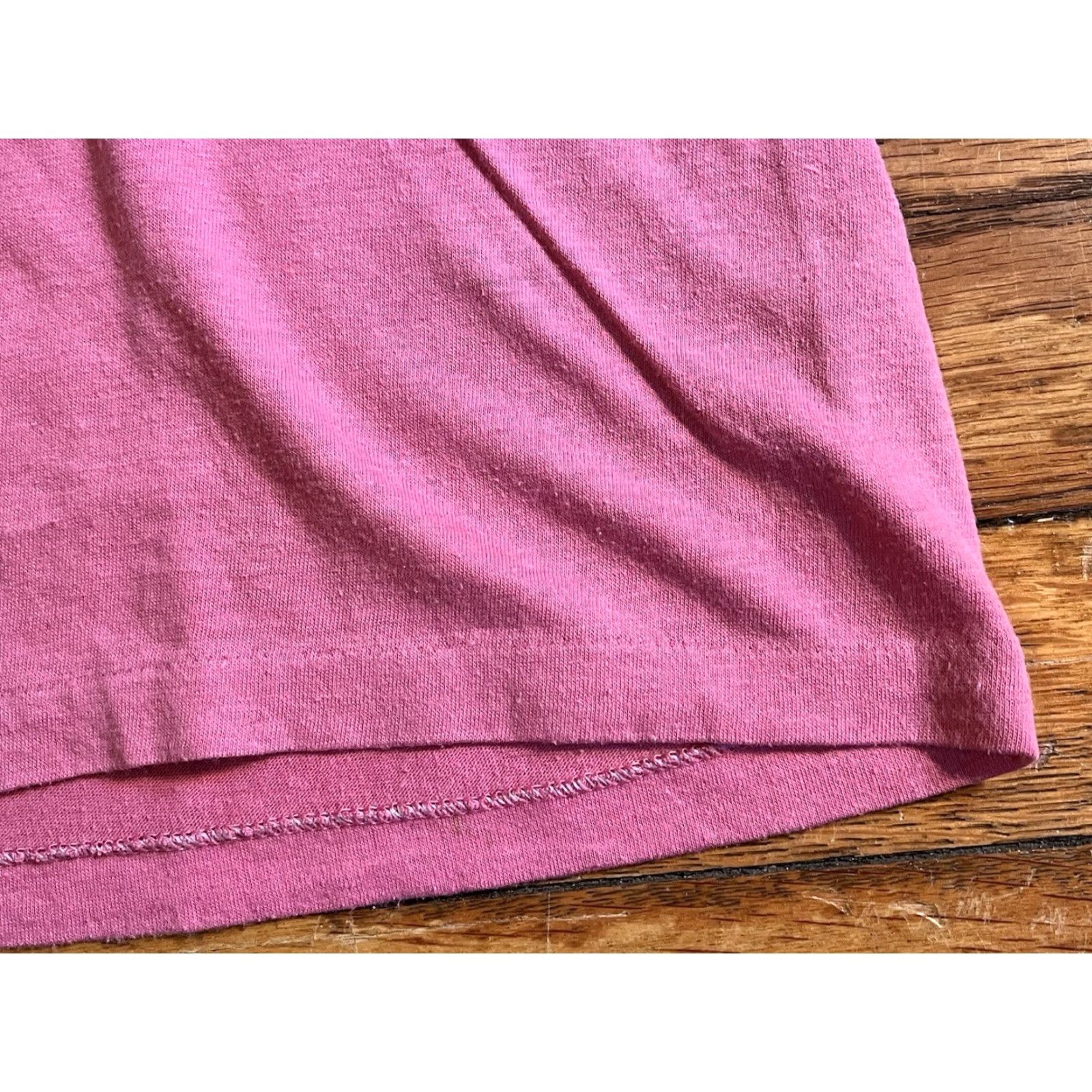 Pinko VINTAGE Jacki Sorensen Danceathon 1984 Aerobics Shirt S Pink Single Stitch 80s Size S / US 4 / IT 40 - 5 Thumbnail