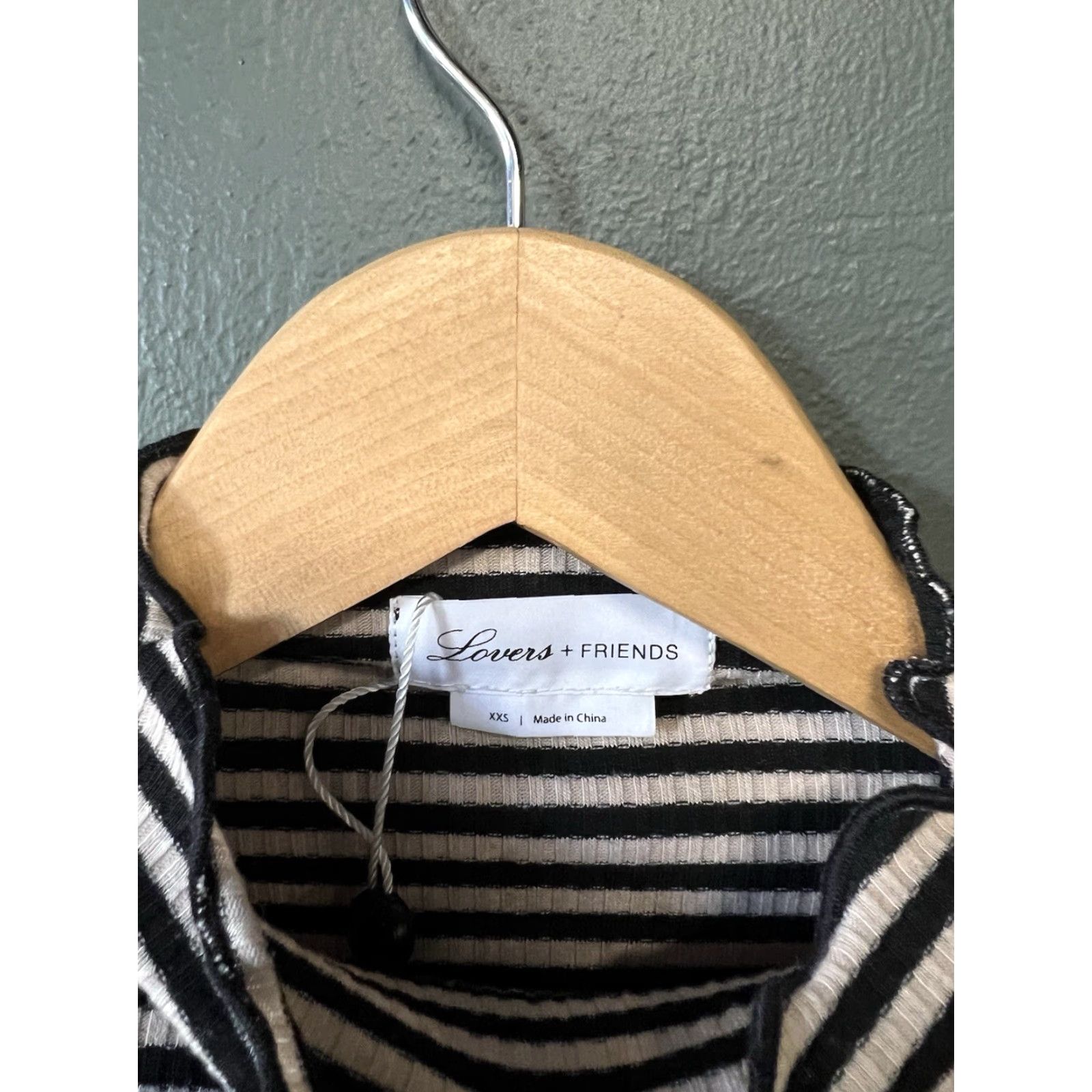 Vintage Lovers + Friends Womens Black Striped Knitted Long Sleeve Body Suit XXS T-Shirt Size XXS / US 00 / IT 34 - 3 Thumbnail