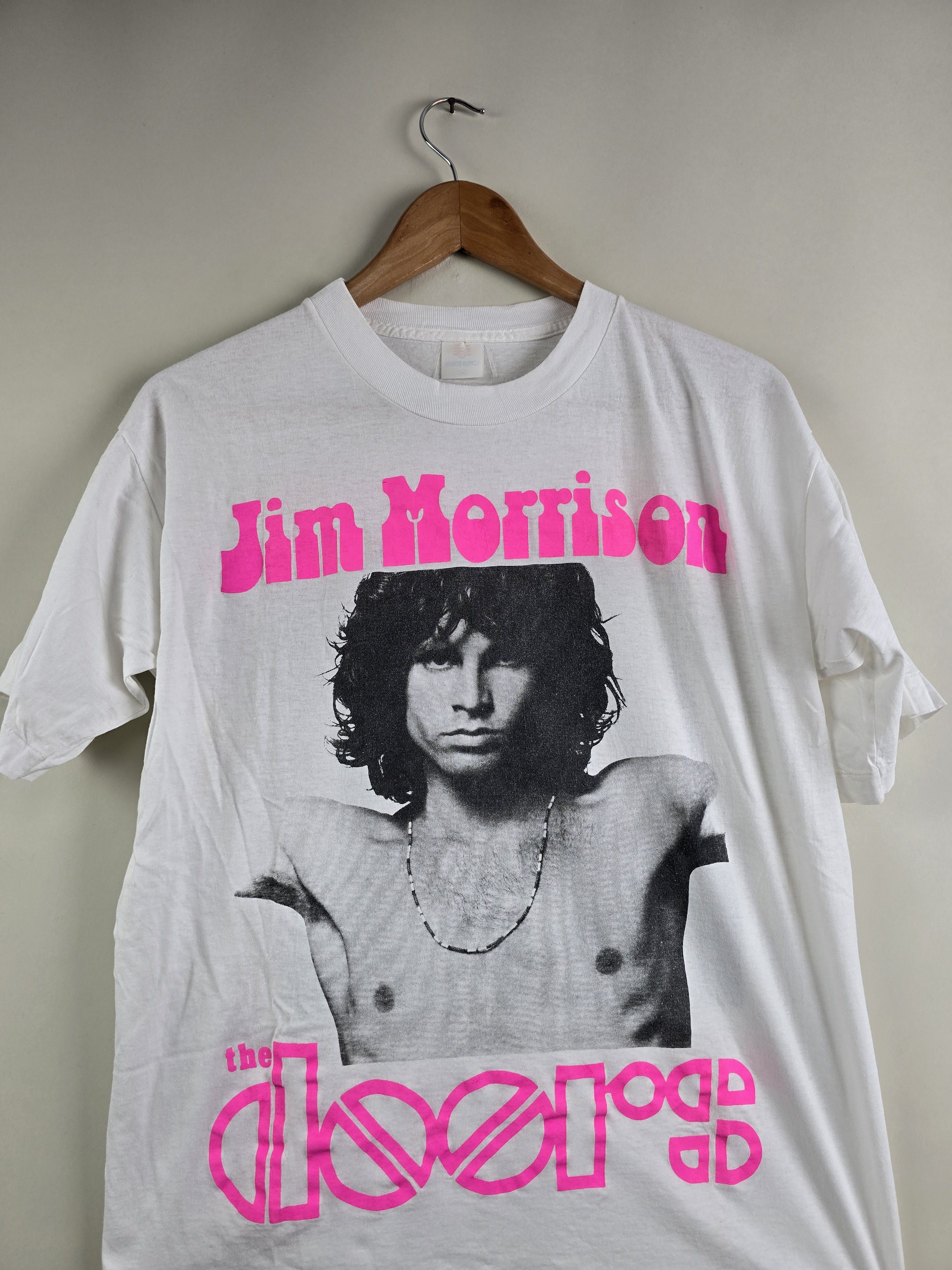 Band Tees × Vintage 90s Jim Morrison The Doors M 20" 27" Size US M / EU 48-50 / 2 - 2 Thumbnail