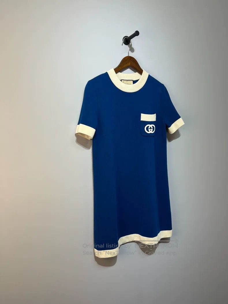 Gucci Gucci Double G blue and white colour-matched dress Size XL / US 12-14 / IT 48-50 - 3 Thumbnail