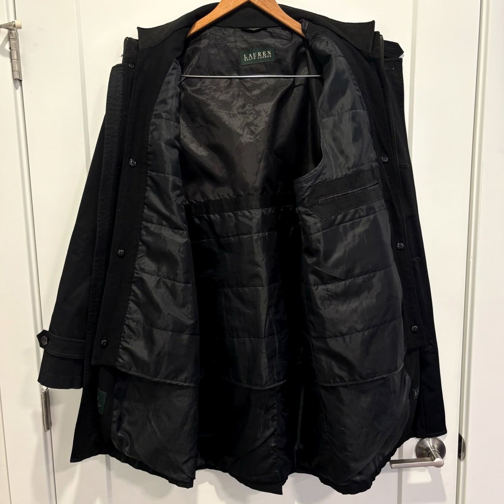 Ralph Lauren Lauren Ralph Lauren Mens Black Full Zip Trench Coat Jacket 40R Coat Size US XXS / EU 40 - 3 Thumbnail
