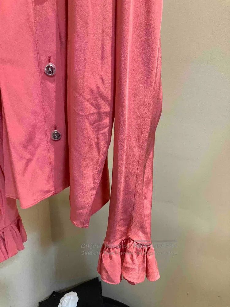 Chanel Chanel Coral pink wood-eared off-the-shoulder shirt Size S / US 4 / IT 40 - 5 Thumbnail
