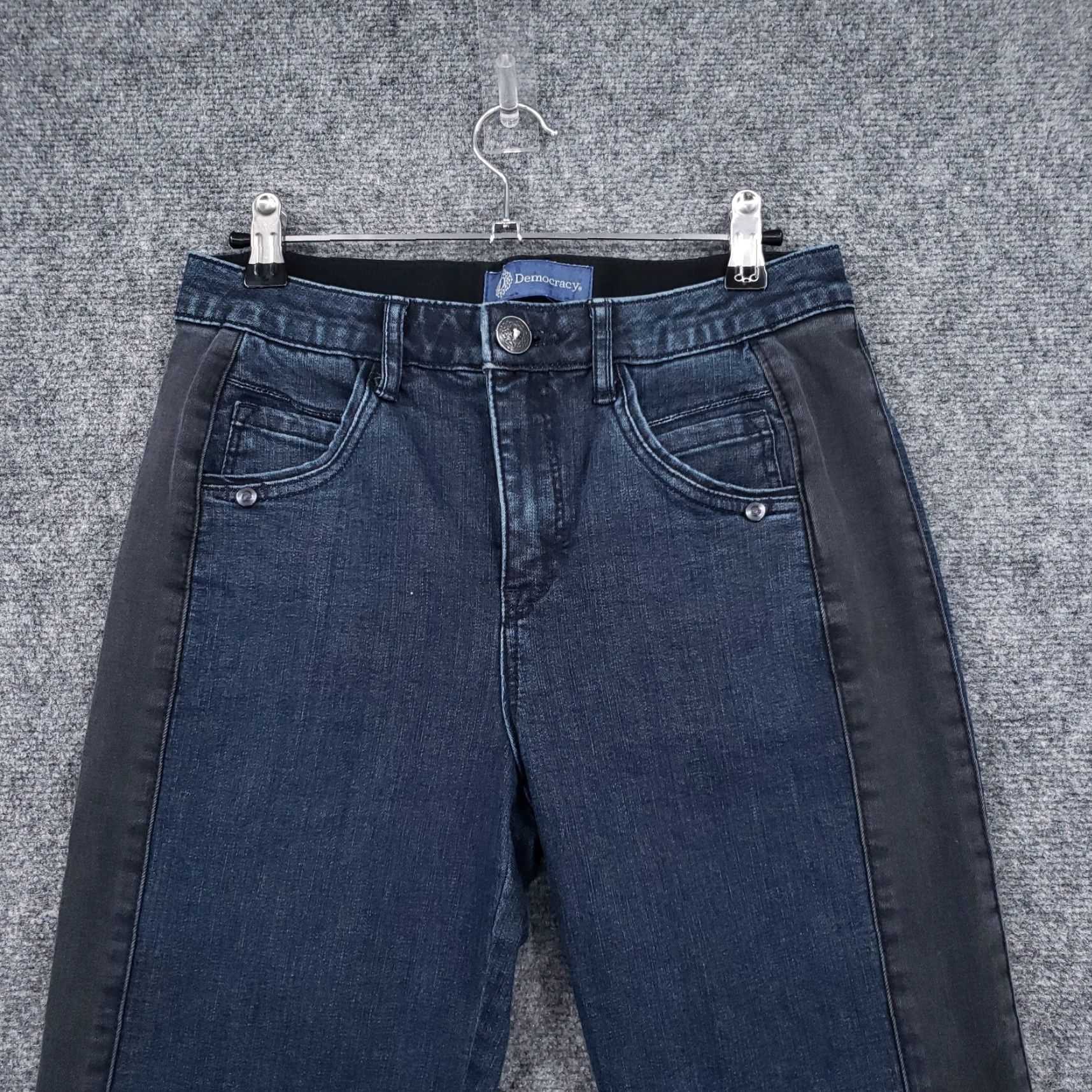 Vintage Democracy Jeans Womens 4 Blue Ab Solution Fit Skinny Stretch Mid Rise Denim Jeans Size 27" / US 4 / IT 40 - 3 Thumbnail