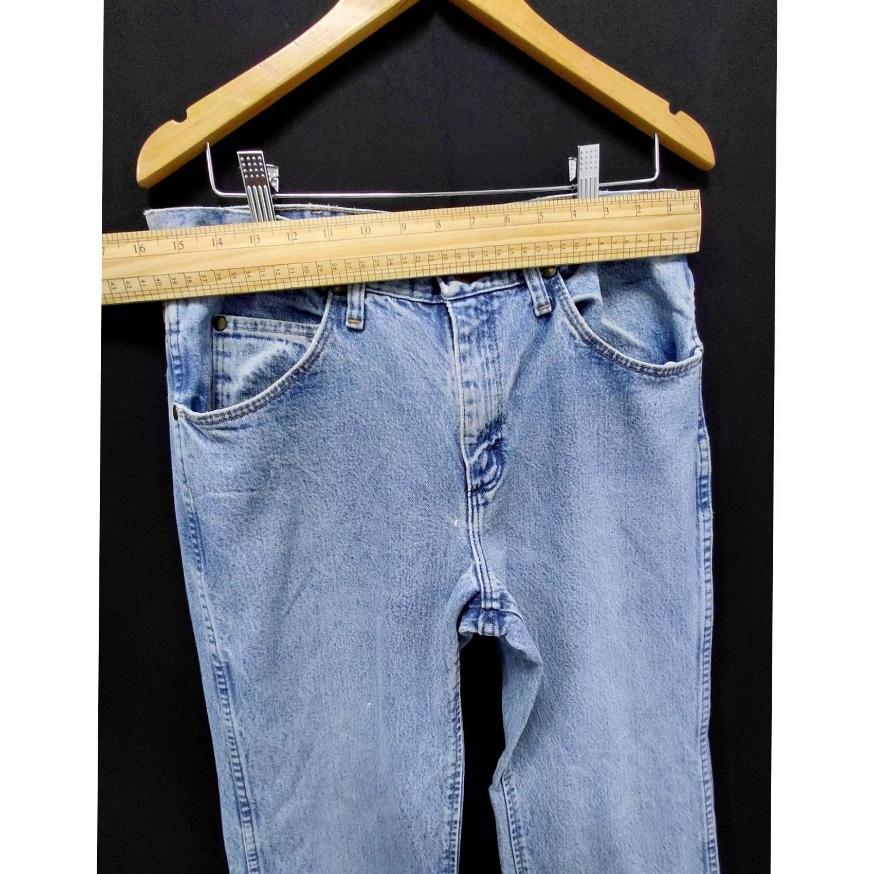 Wrangler Wrangler Jeans Mens 36 x 32 Light Wash Fit Slim Solid Denim Size Size US 36 / EU 52 - 7 Thumbnail