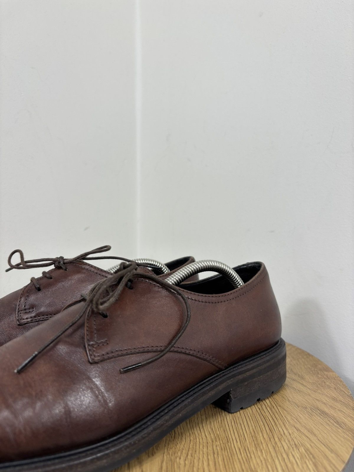 Pantanetti Pantanetti Men’s Italian Brown Leather Derby Shoes Size US 7 / EU 40 - 10 Thumbnail