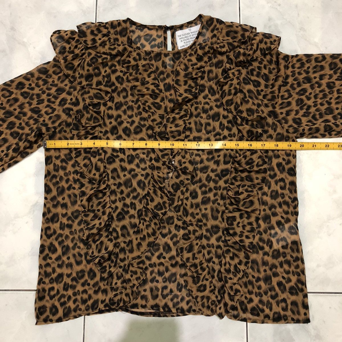 If Six Was Nine Style Nanda Leopard Blouse Asian Style Korean & Japanese Size ONE SIZE - 14 Thumbnail