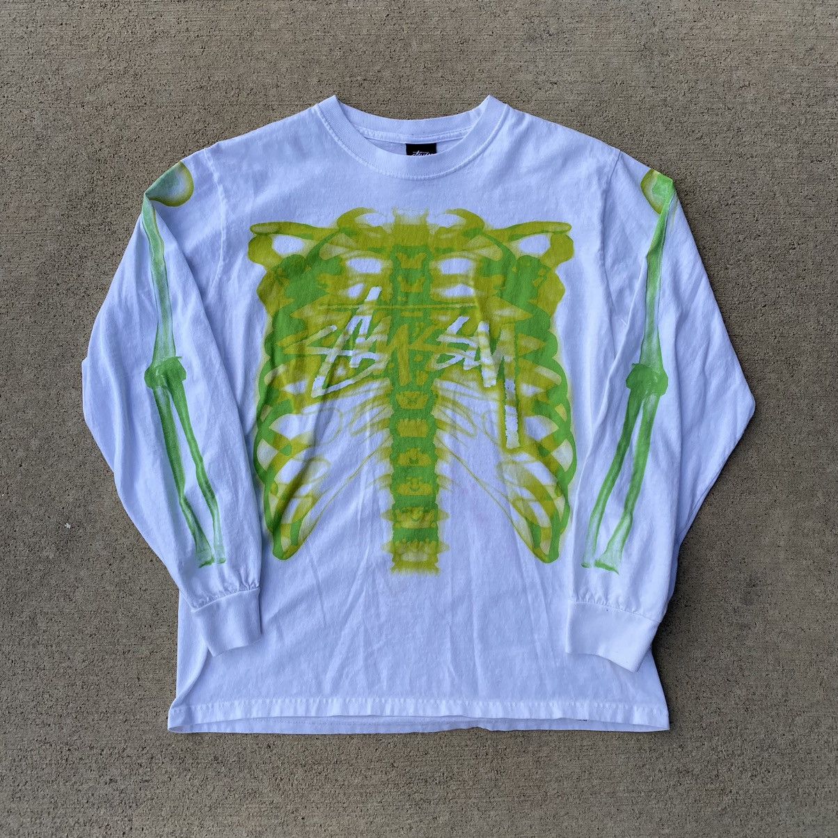 Stussy RIB CAGE 3M Long Sleeve Tee T-Shirt Black size L
