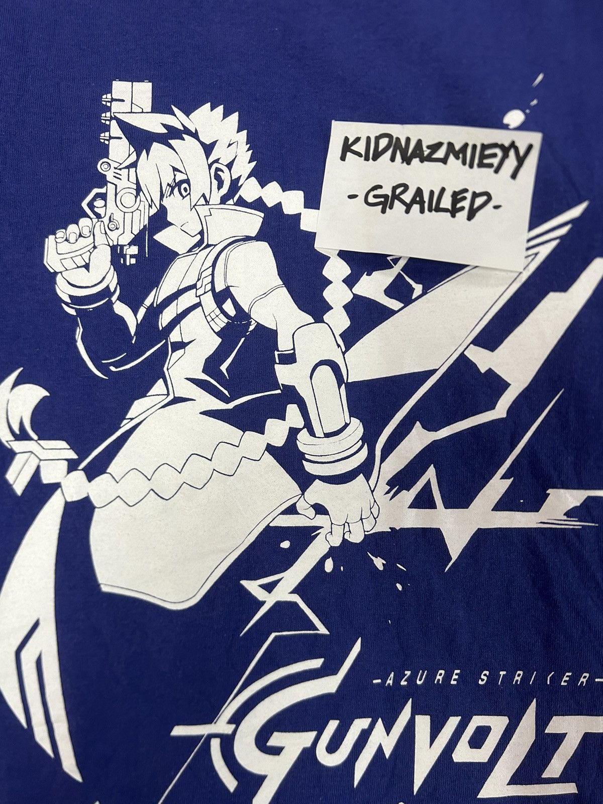 Japanese Brand × Nintendo × Playstation Vintage 2000s Azure Striker Gunvolt Game Tee Size US S / EU 44-46 / 1 - 9 Thumbnail