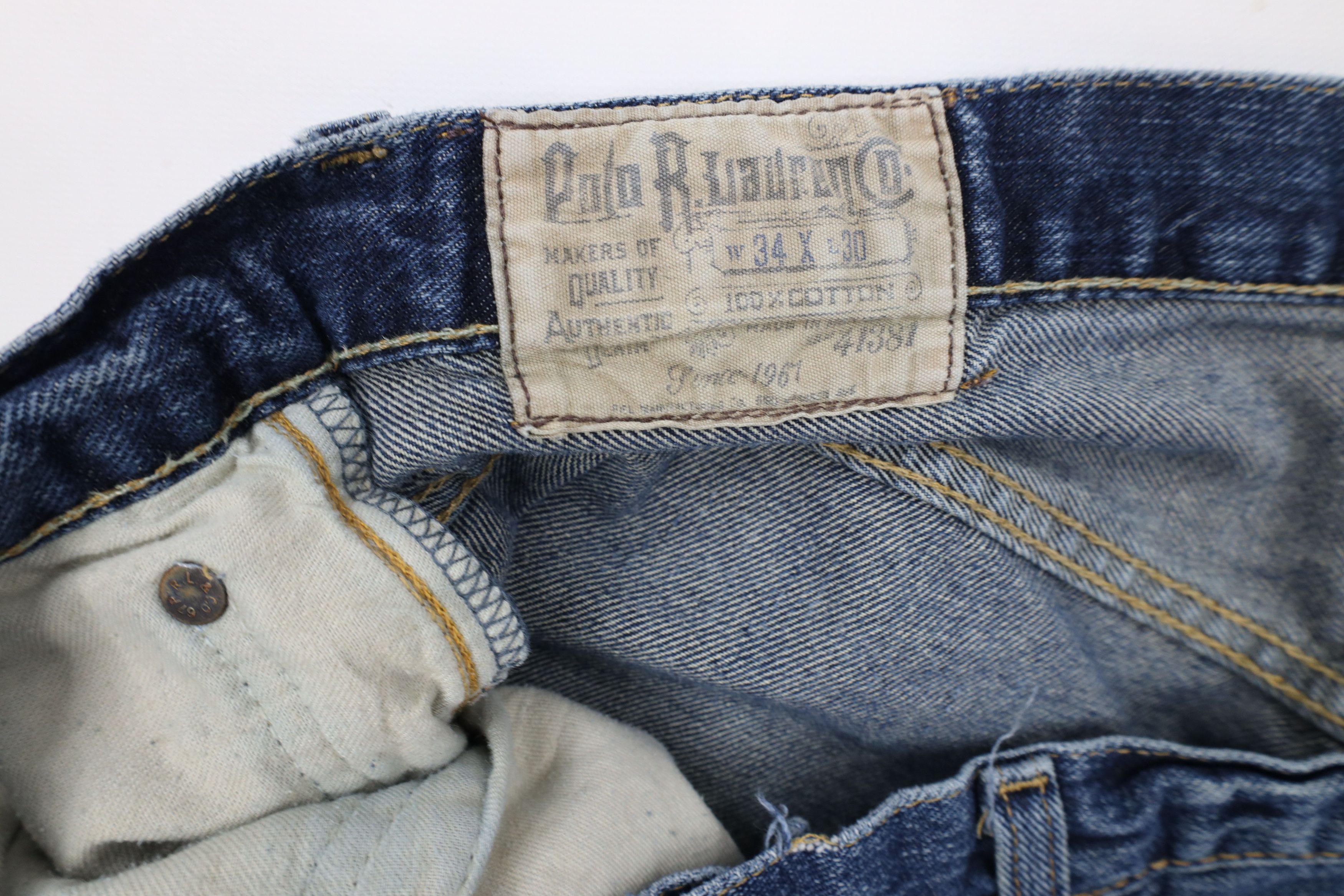 Ralph Lauren × Vintage Vintage Ralph Lauren Cortlandt Classic Straight Leg Jeans Size US 34 / EU 50 - 6 Thumbnail