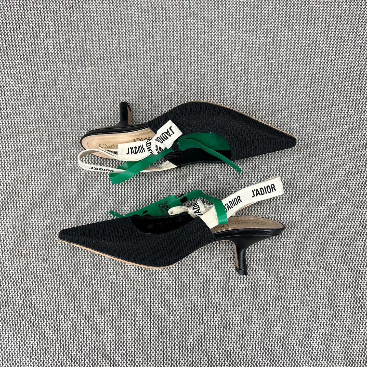 Dior DIOR J'Adior Embroidered Strap B&W Heels 35.5 Size US 5 / IT 35 - 3 Thumbnail