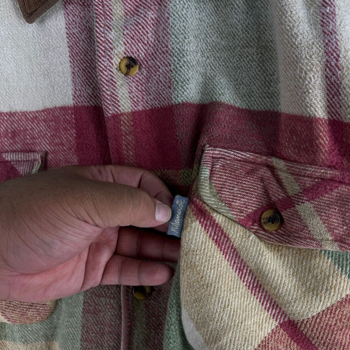 Japanese Brand 🔥90’s Tartan Design Flannel Jacket Mandoc Sugar Cane Design Size US M / EU 48-50 / 2 - 9 Thumbnail