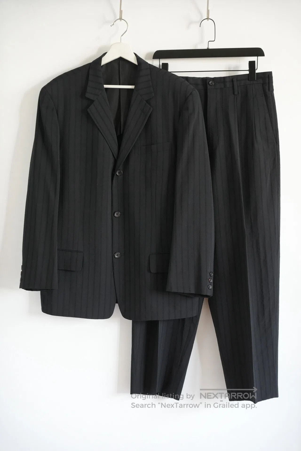 Y's for Men black pinstripe 9. Size US M / EU 48-50 / 2 - 1 Thumbnail