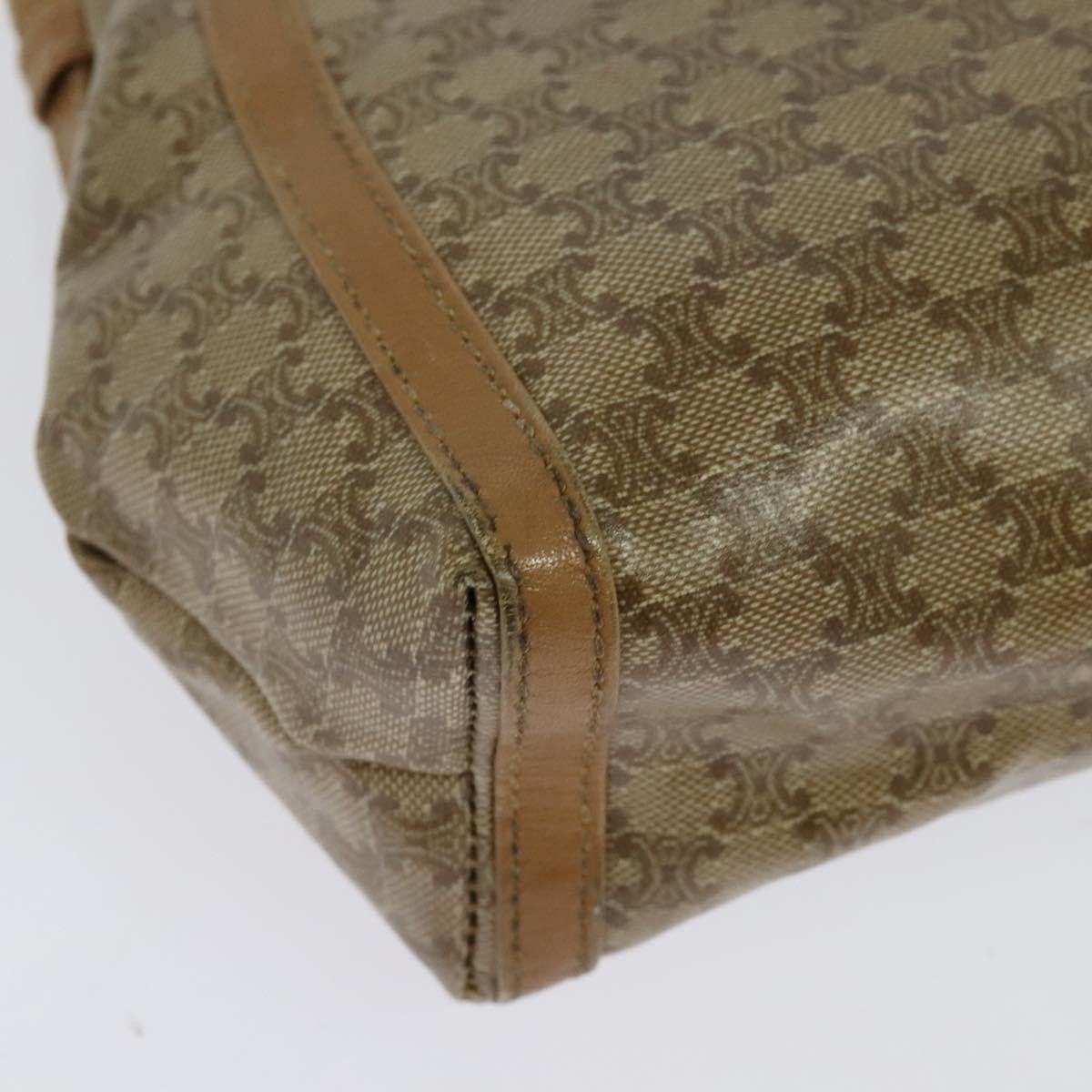 Celine CELINE Macadam Canvas Shoulder Bag Pvc Beige Gold Size ONE SIZE - 4 Thumbnail